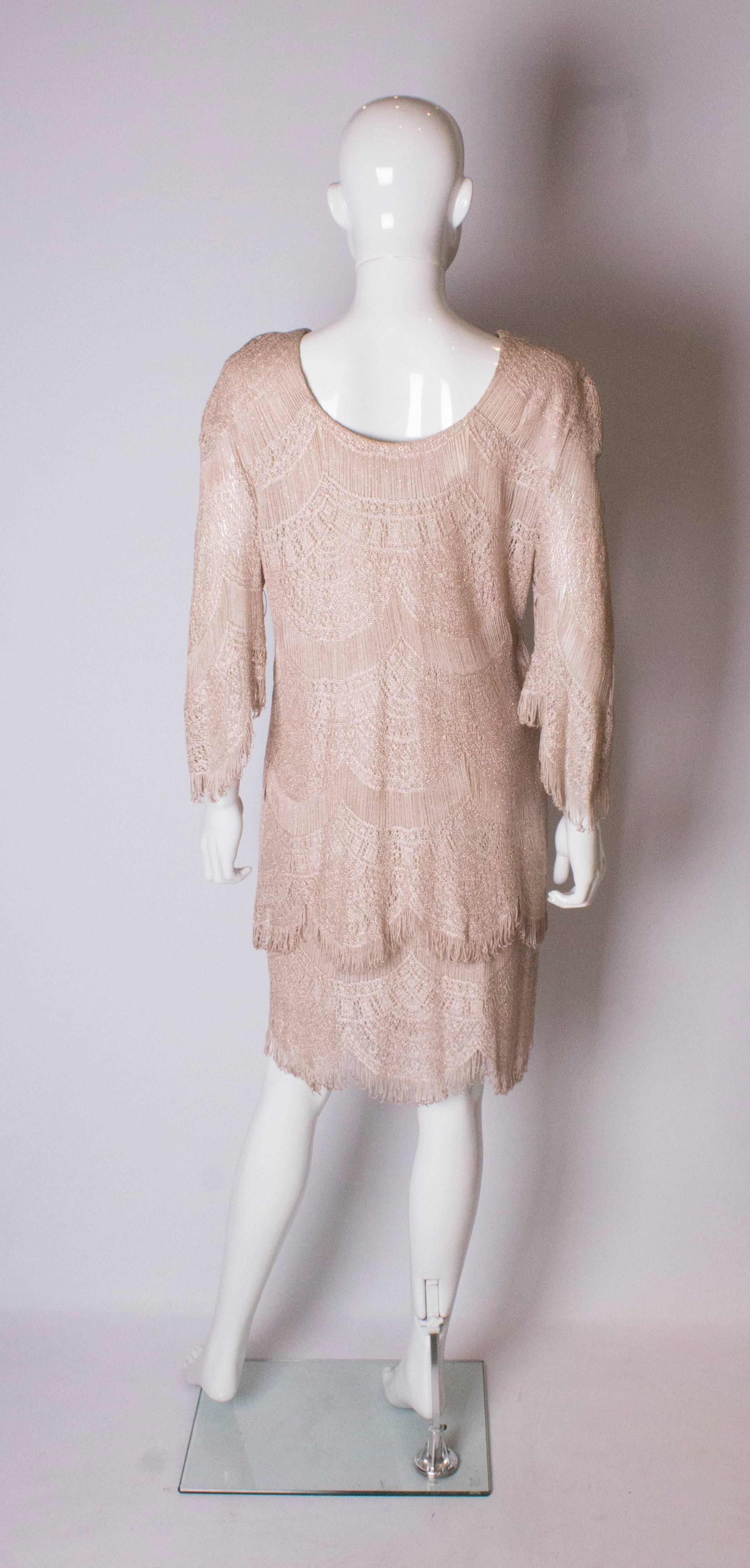 Vintage Gold Knitted Outfit by Damianou For Sale 3