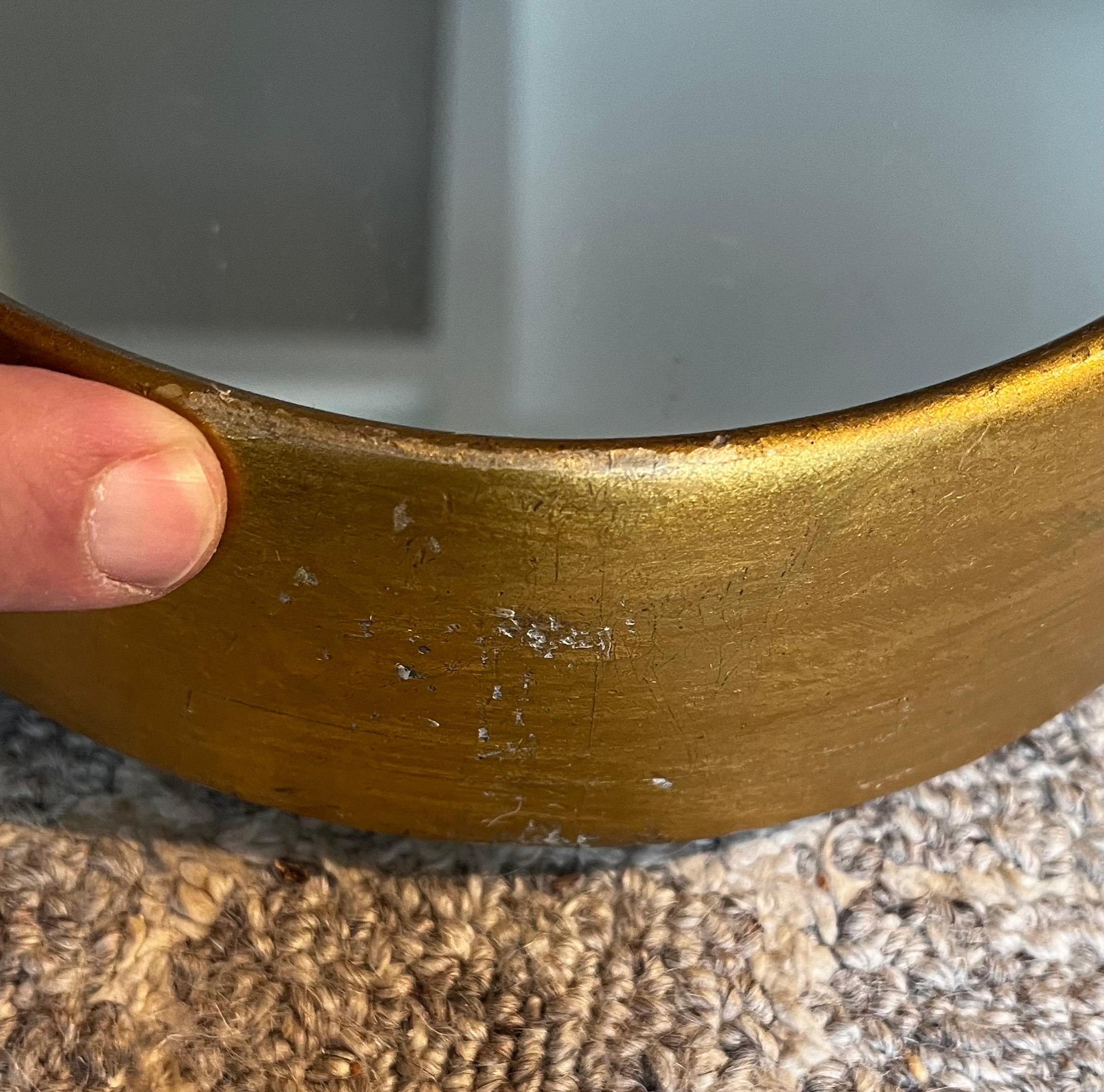 Espejo entrelazado ovalado doble vintage en pan de oro de LaBarge, c. 1950 en venta 3