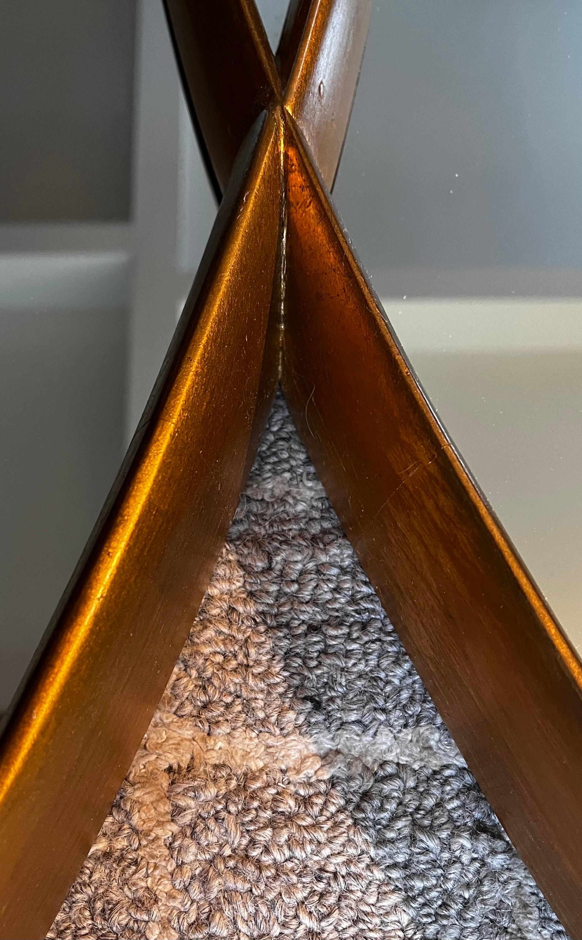 Espejo entrelazado ovalado doble vintage en pan de oro de LaBarge, c. 1950 en venta 1