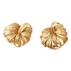 Vintage Gold Leaf Earrings