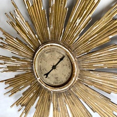 Vintage Gold Leaf European Sun Barometer
