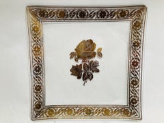Vintage Gold Leaf Glass Dish 1960's Georges Briard Style