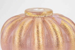 Vintage Gold Leaf Glass Vase attr. to Barovier & Toso, 1950s