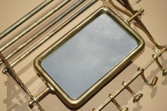 ViNTAGE GOLD LEAF PORMANTEAU LUGGAGE RACK COAT HOOK & CHEVAL MIRROR FOR ENTRANCE