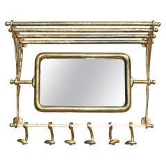Portabagagli PORMANTEAU FOGLIE D'ORO e SPECCHIO CHEVALE PER L'INGRESSO