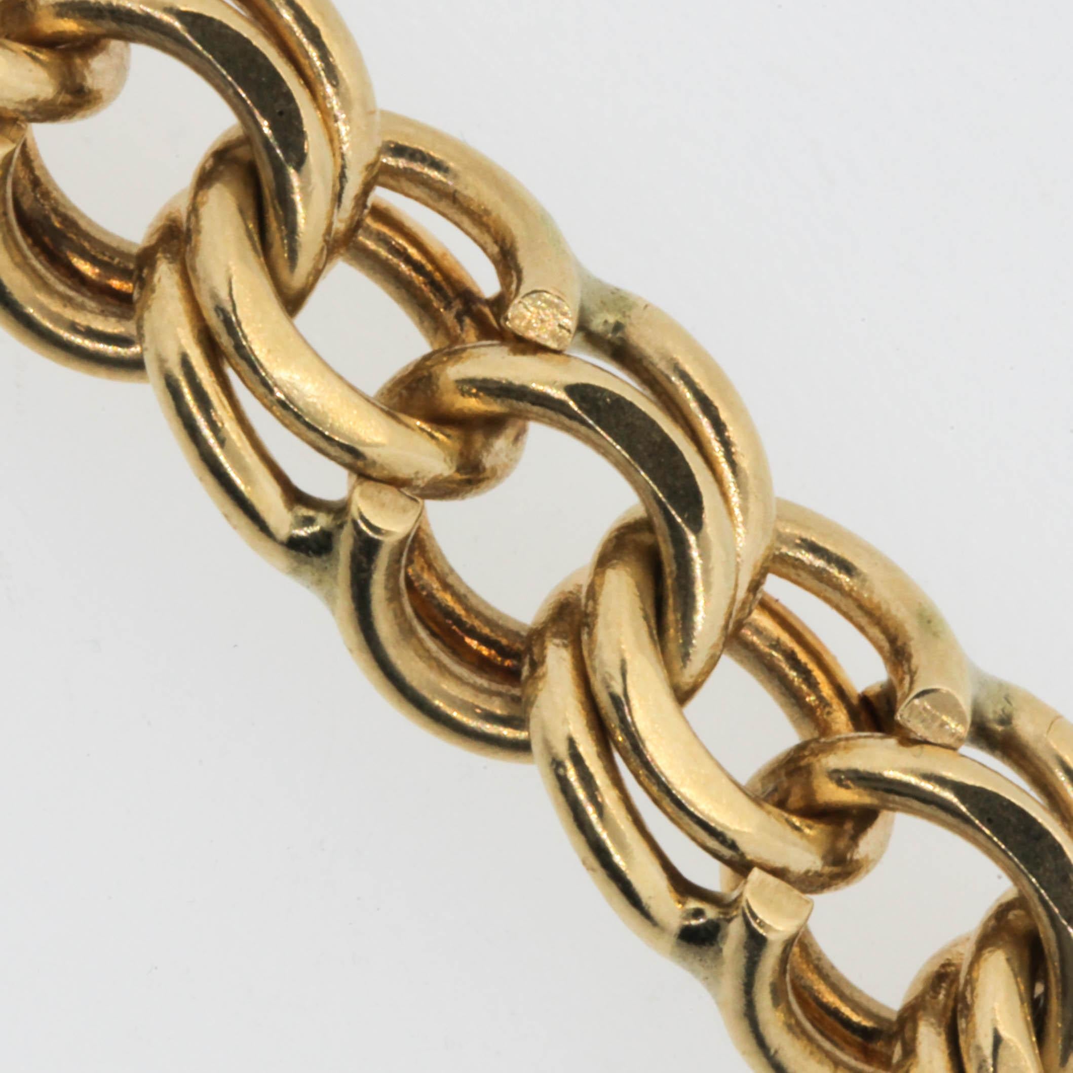 Vintage Gold Link Bracelet In Good Condition In Beverly Hills, CA