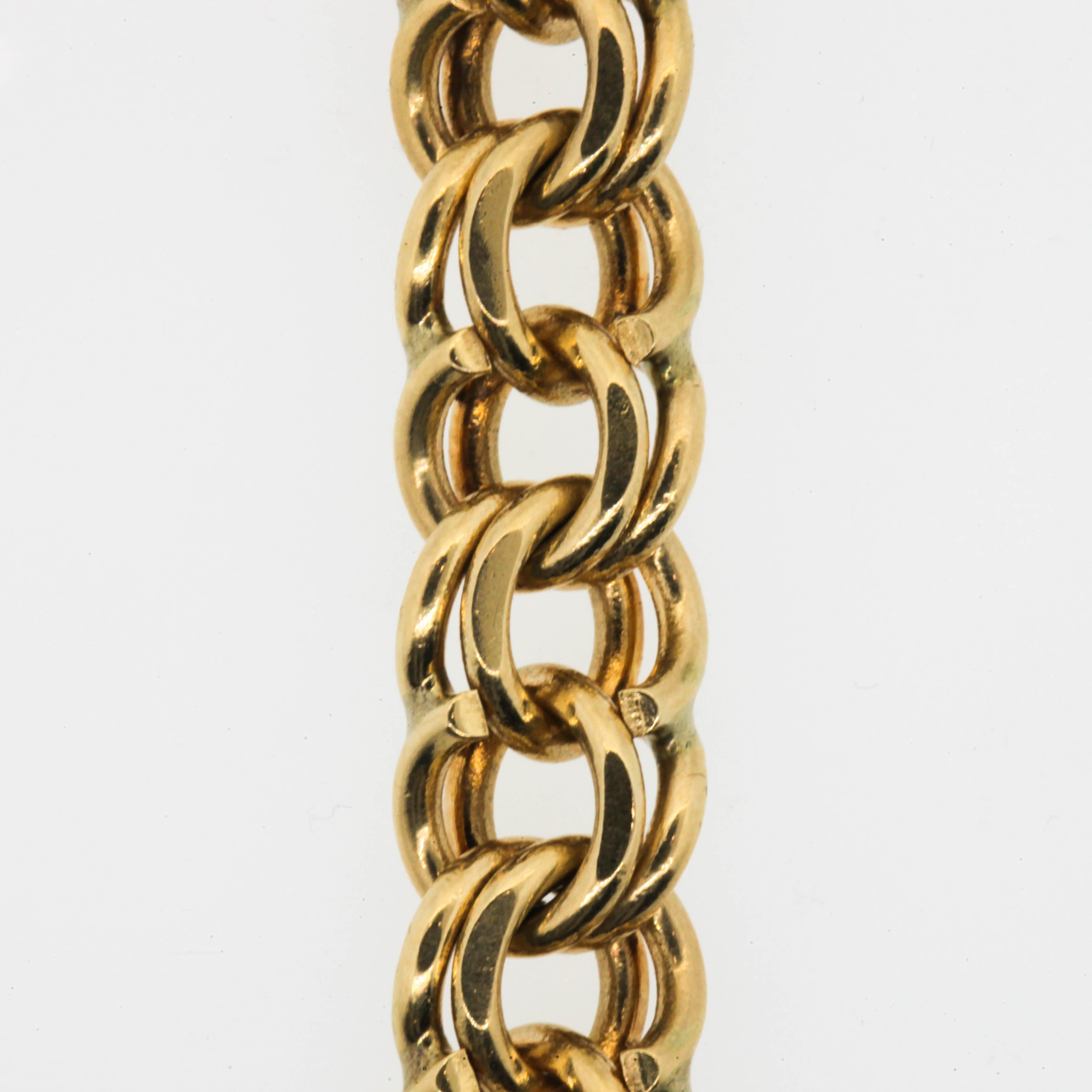Women's or Men's Vintage Gold Link Bracelet