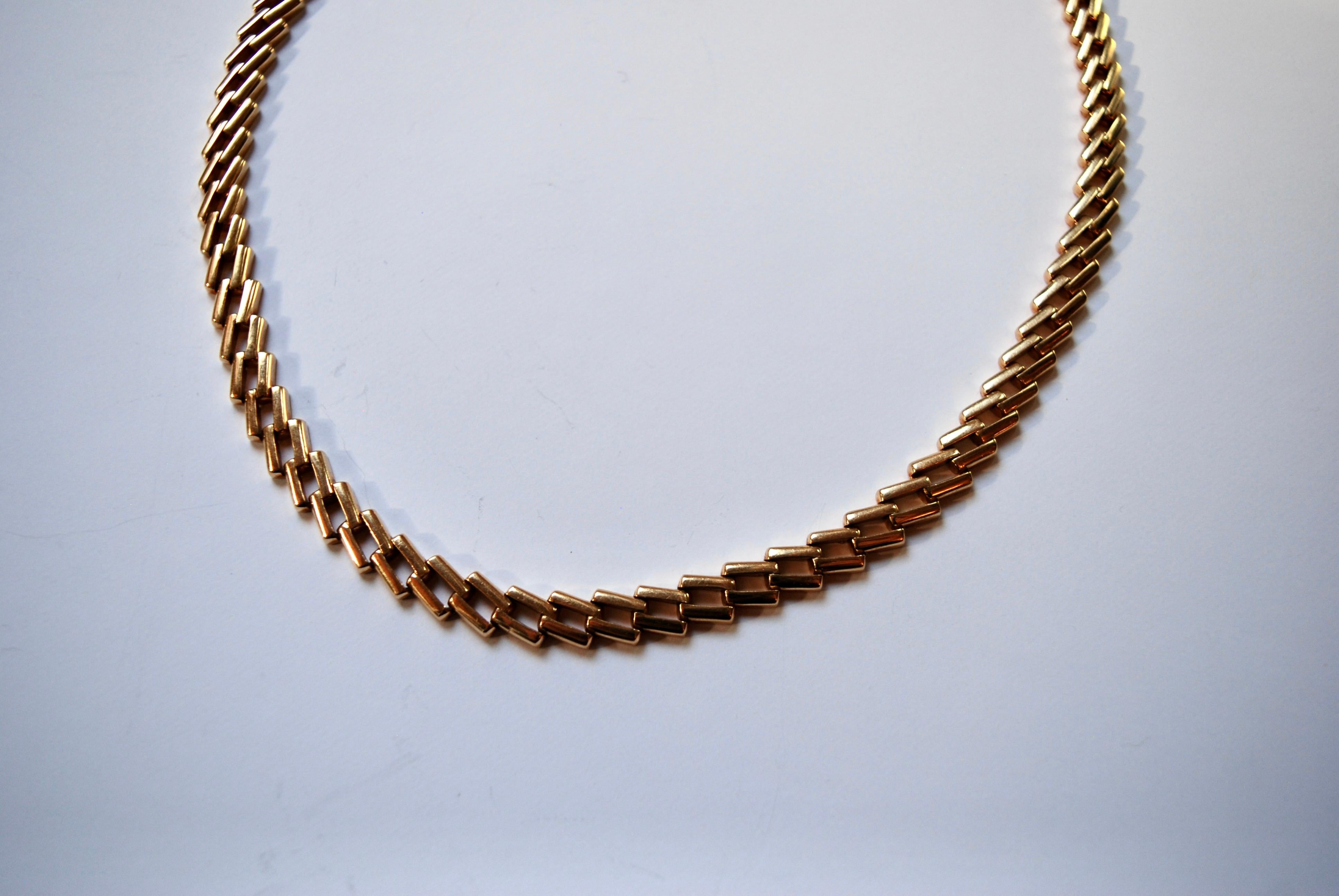 Collier vintage à maillons en or de Cartier Pour femmes en vente