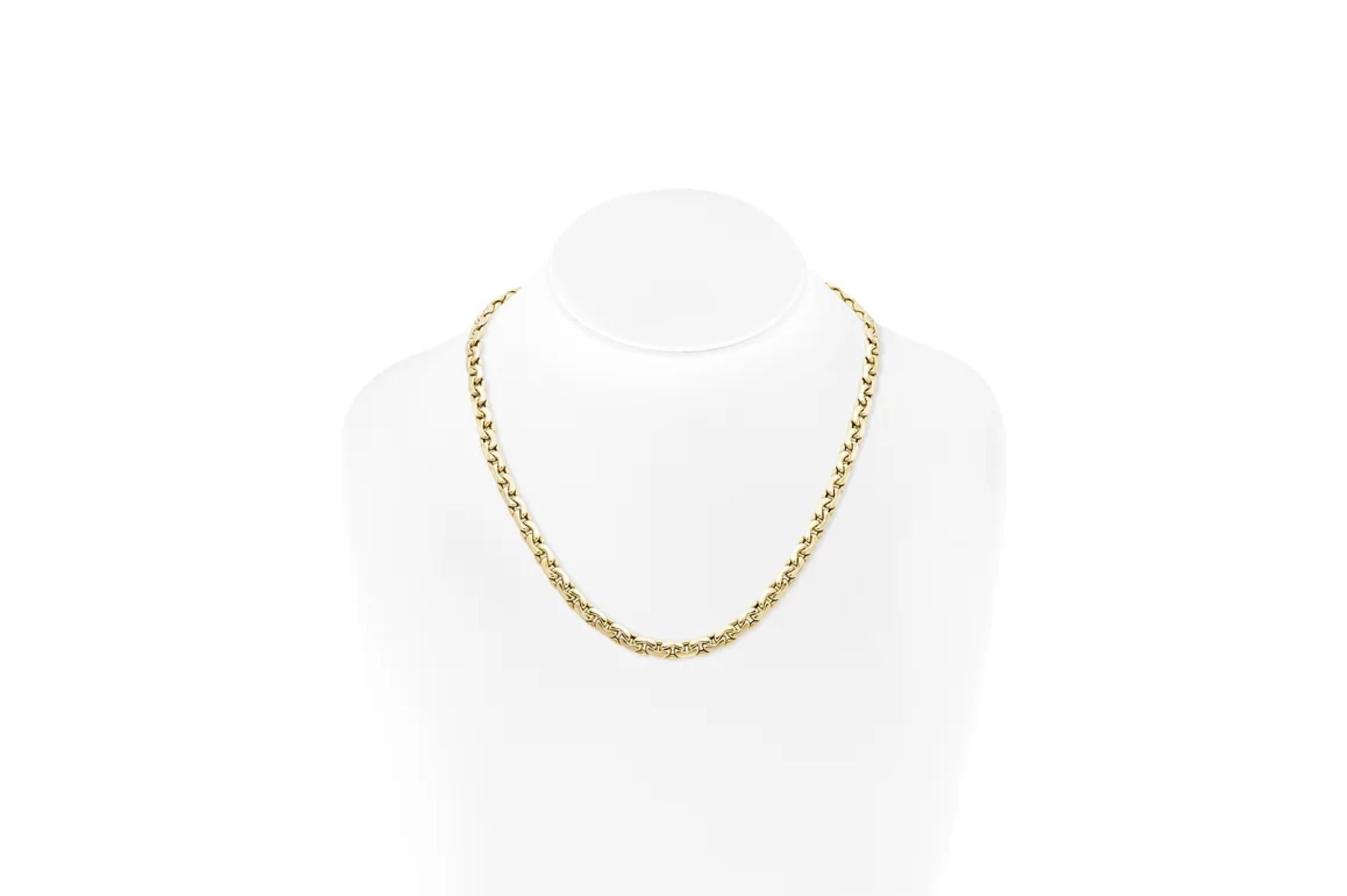 Collier vintage à maillons en or Bon état - En vente à New York, NY