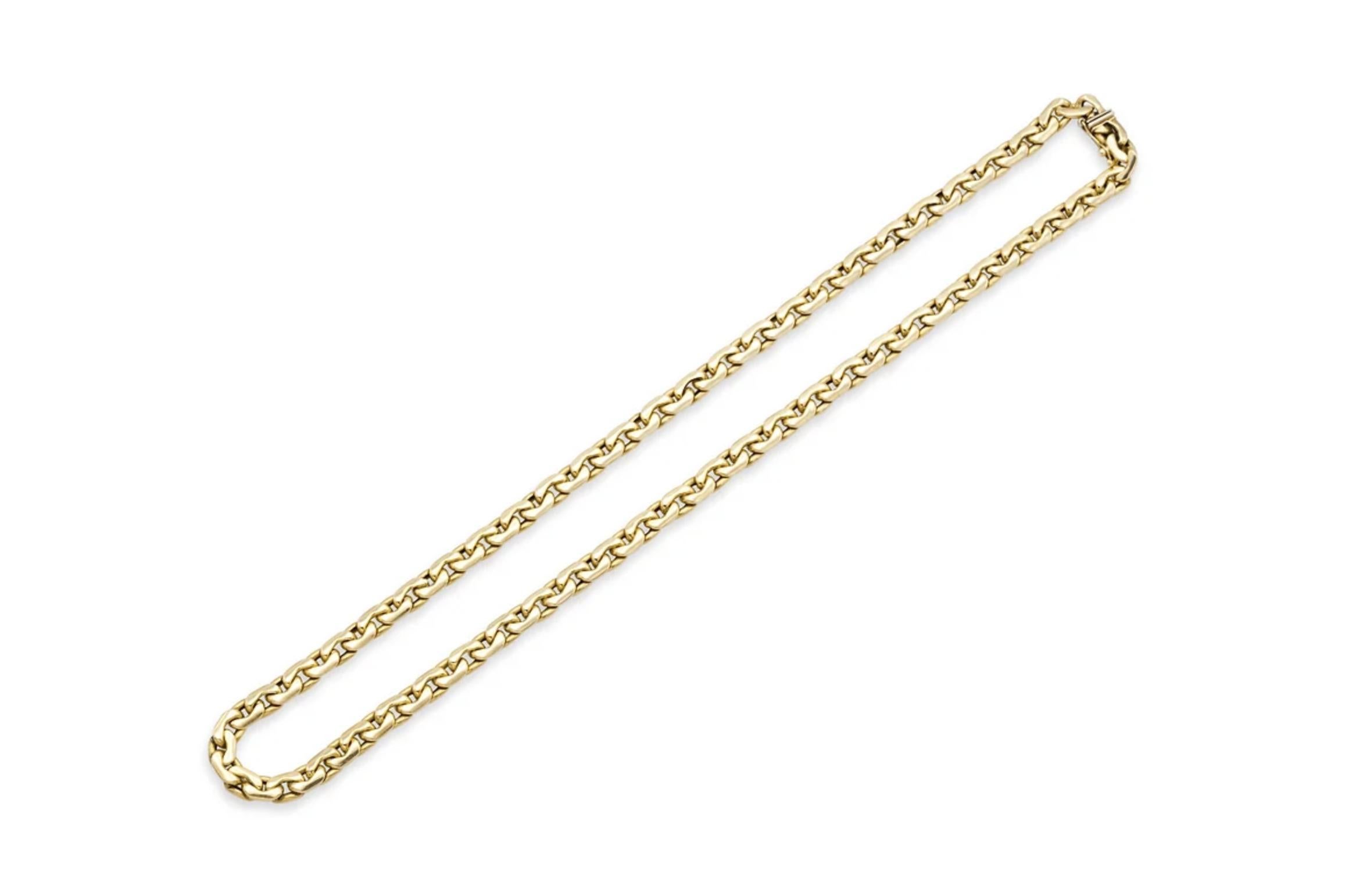 Collier vintage à maillons en or Unisexe en vente
