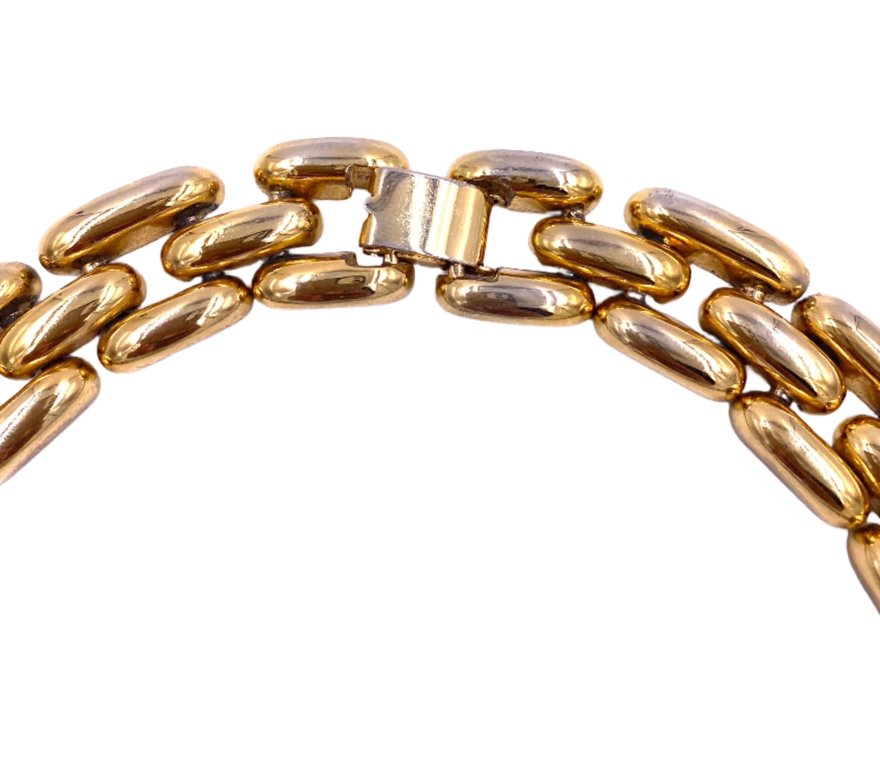 Women's or Men's Vintage Gold Link Necklace For Sale