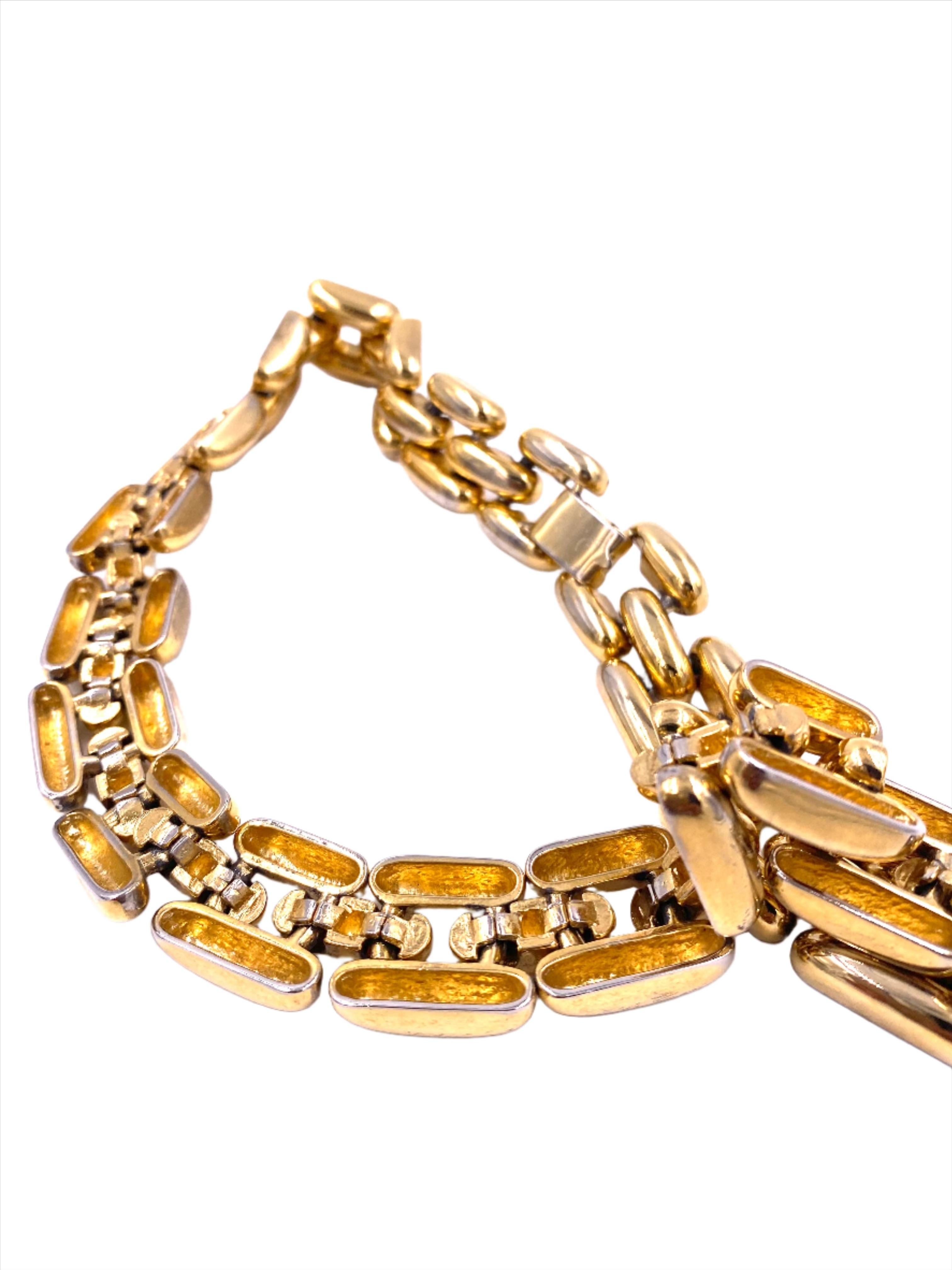 Vintage Gold Link Necklace For Sale 1