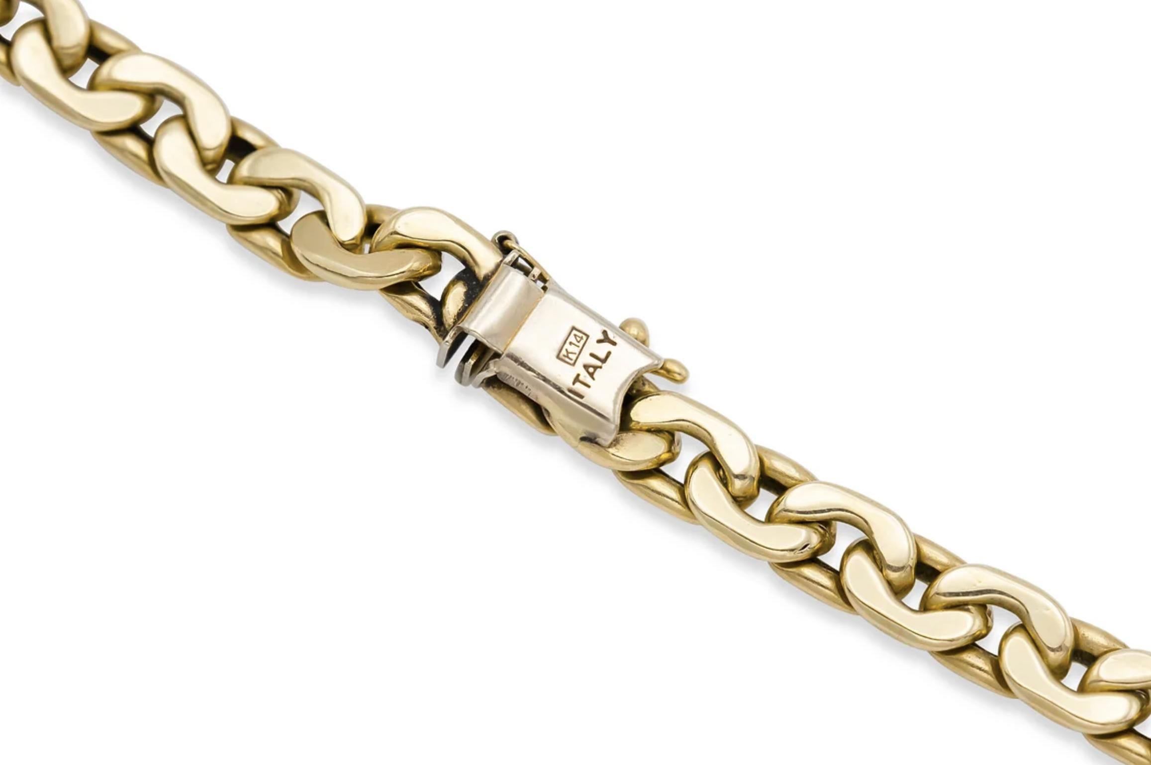 Collier vintage à maillons en or en vente 2