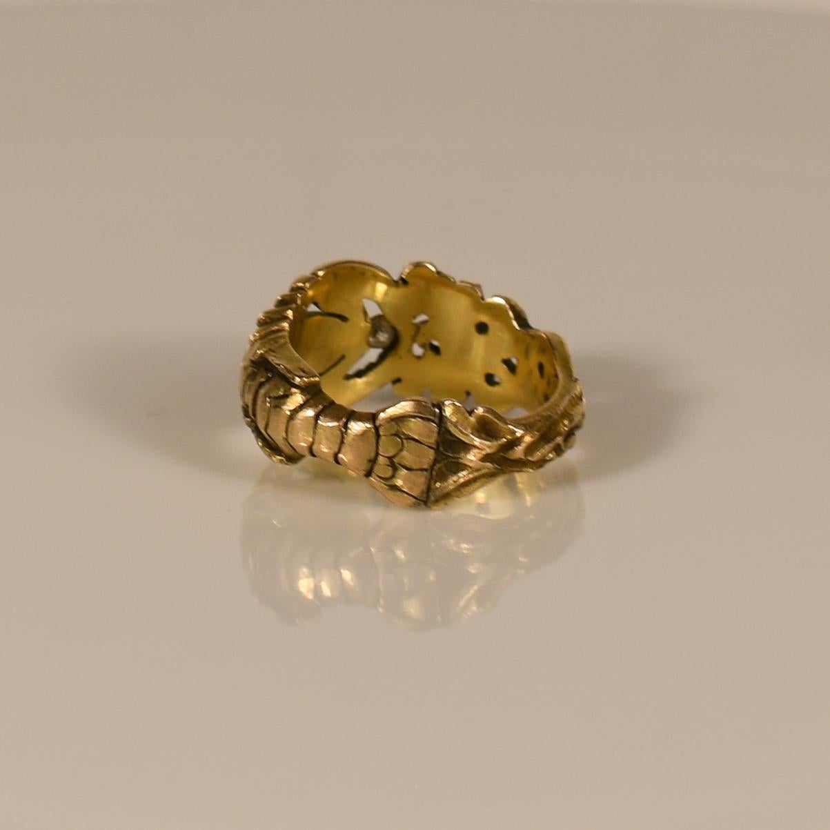 Vintage Gold Hummer Ring Damen