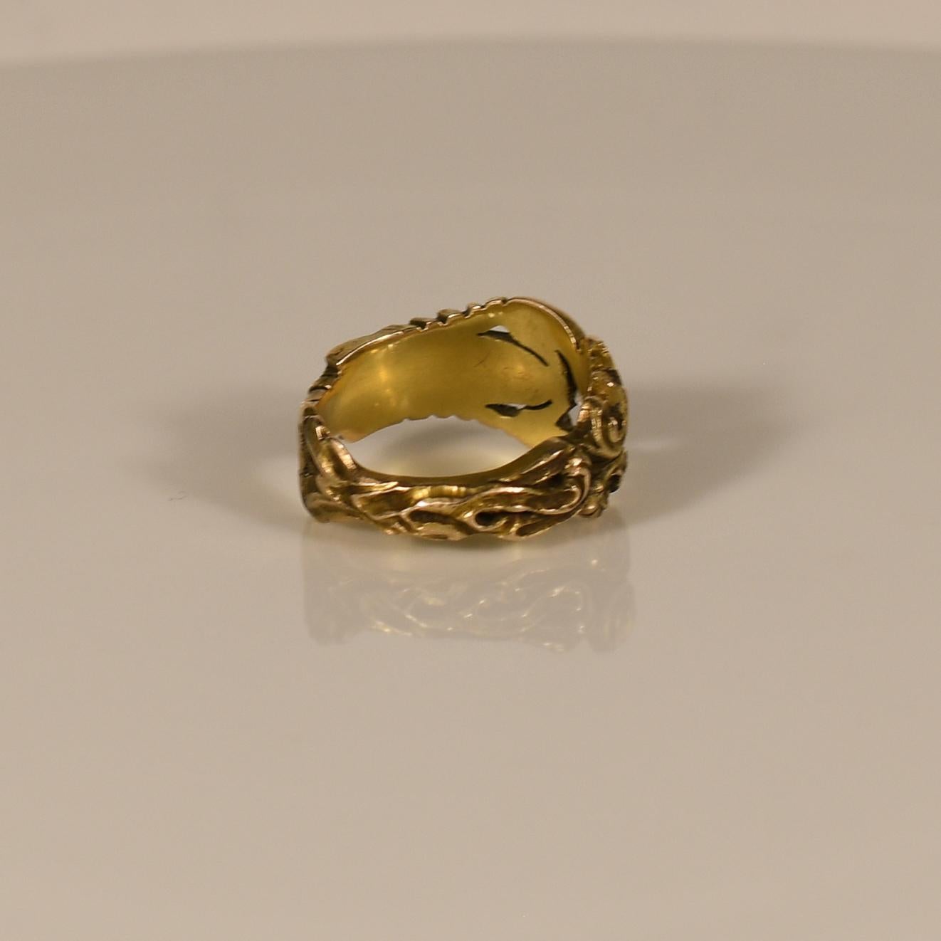 Vintage Gold Lobster Ring For Sale 1