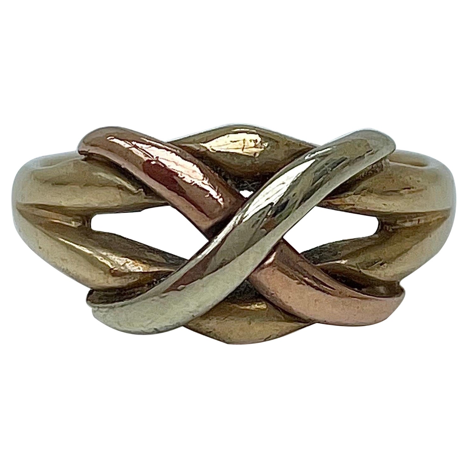 Anillo Nudo de Enamorados de Oro Vintage