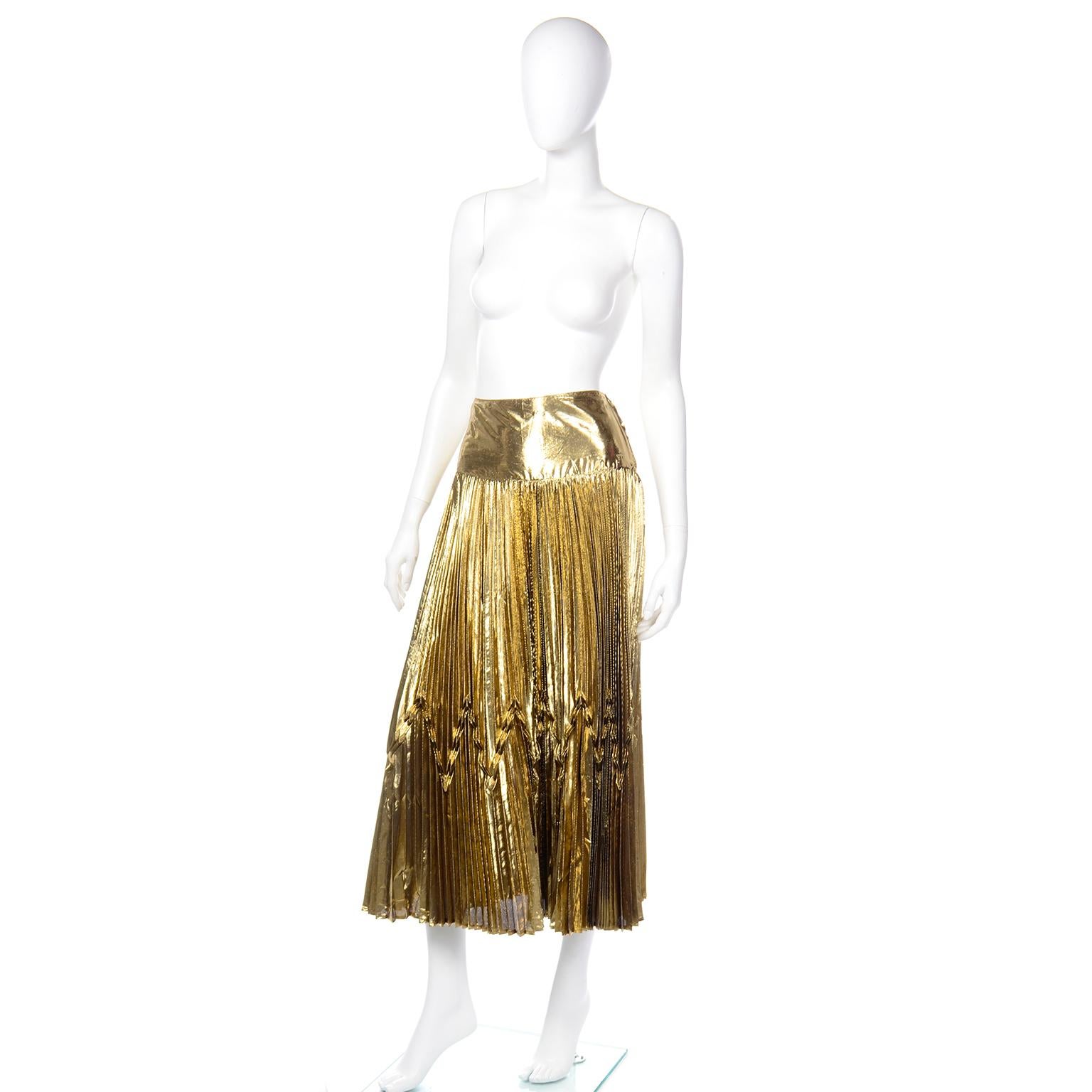 gold long skirt