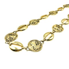 Vintage Gold Medallion Belt 1970s