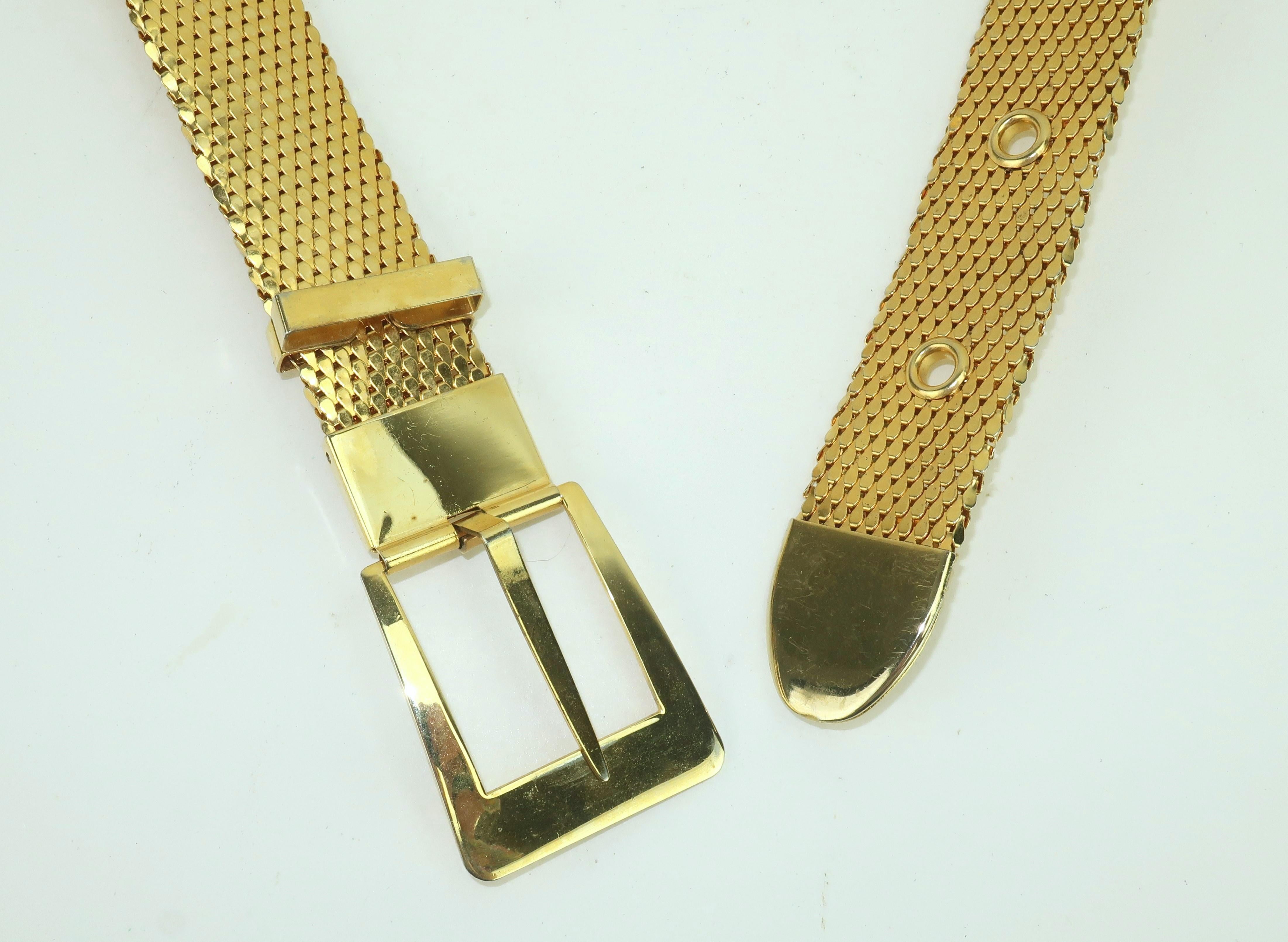 Vintage Gold Mesh Belt In The Manner Of Whiting & Davis 1