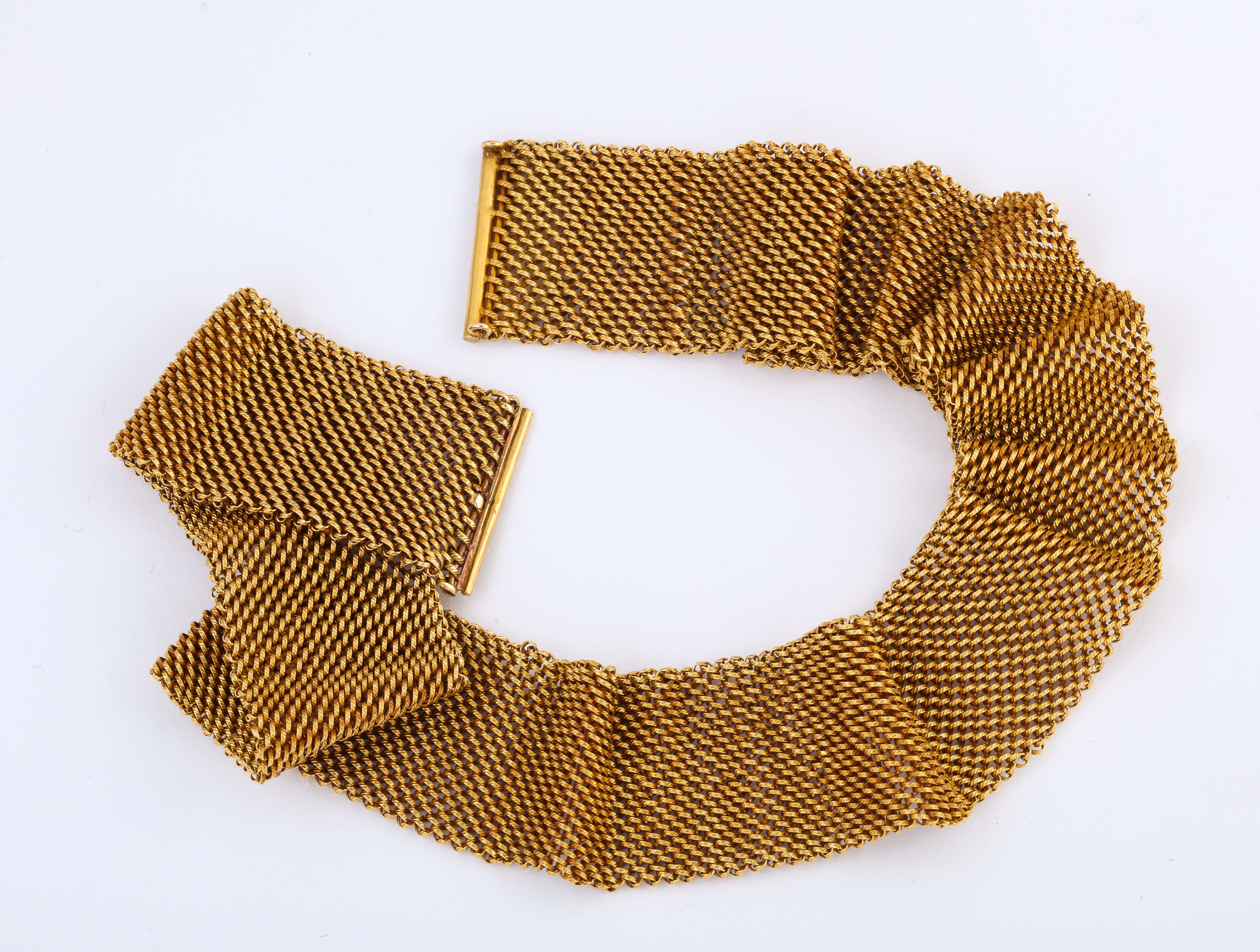 Retro Vintage Gold Mesh Collier