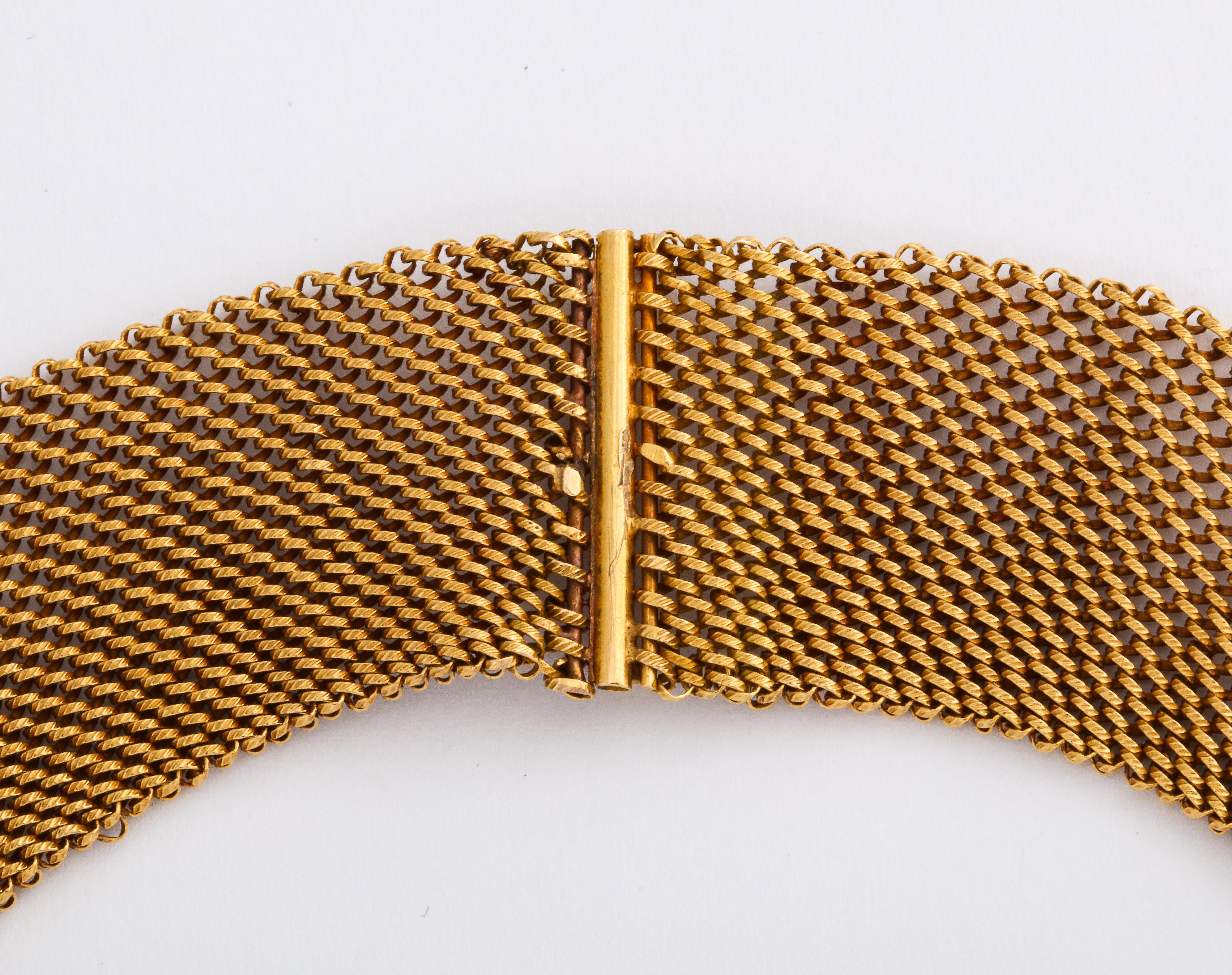 Women's Vintage Gold Mesh Collier