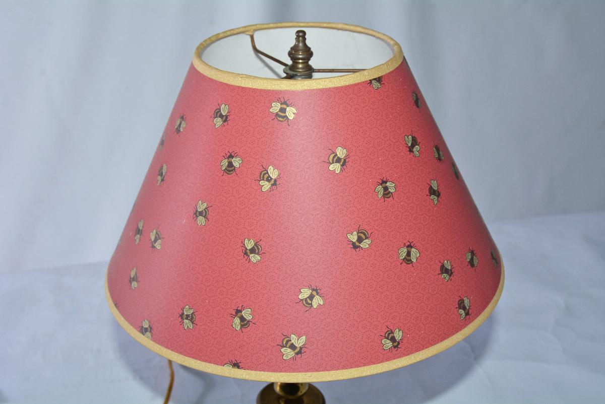 Regency Vintage Gold Metal Dolphin Table Lamp with Rose Shade