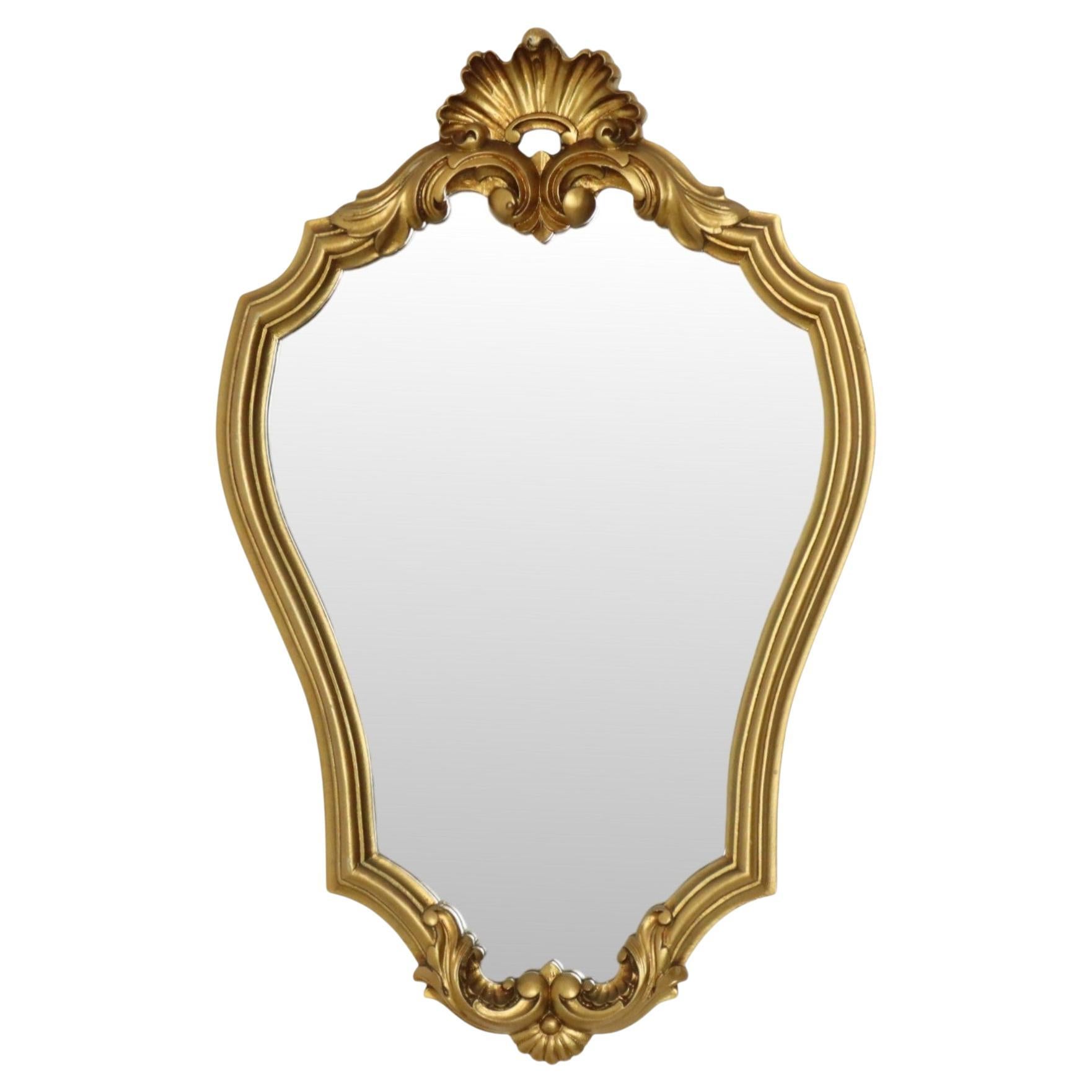 Vintage Gold Mirror Baroque Style Classic Crested Mirror 61cm