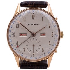 Vintage Gold Movado with Calendar Wristwatch, 1950s