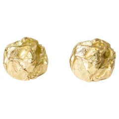Vintage Gold "Nugget" Earrings by Björn Weckström, Lapponia, Finland, 1960s