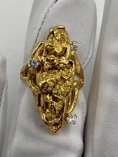 Vintage Gold Nugget Yellow Gold Ring