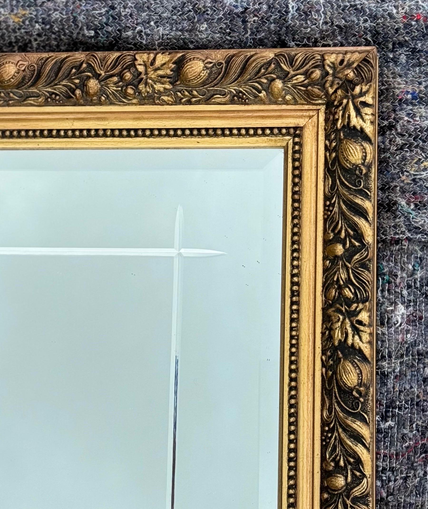 Mirror VINTAGE GOLD ORNATE BEVELLED MiRROR  For Sale