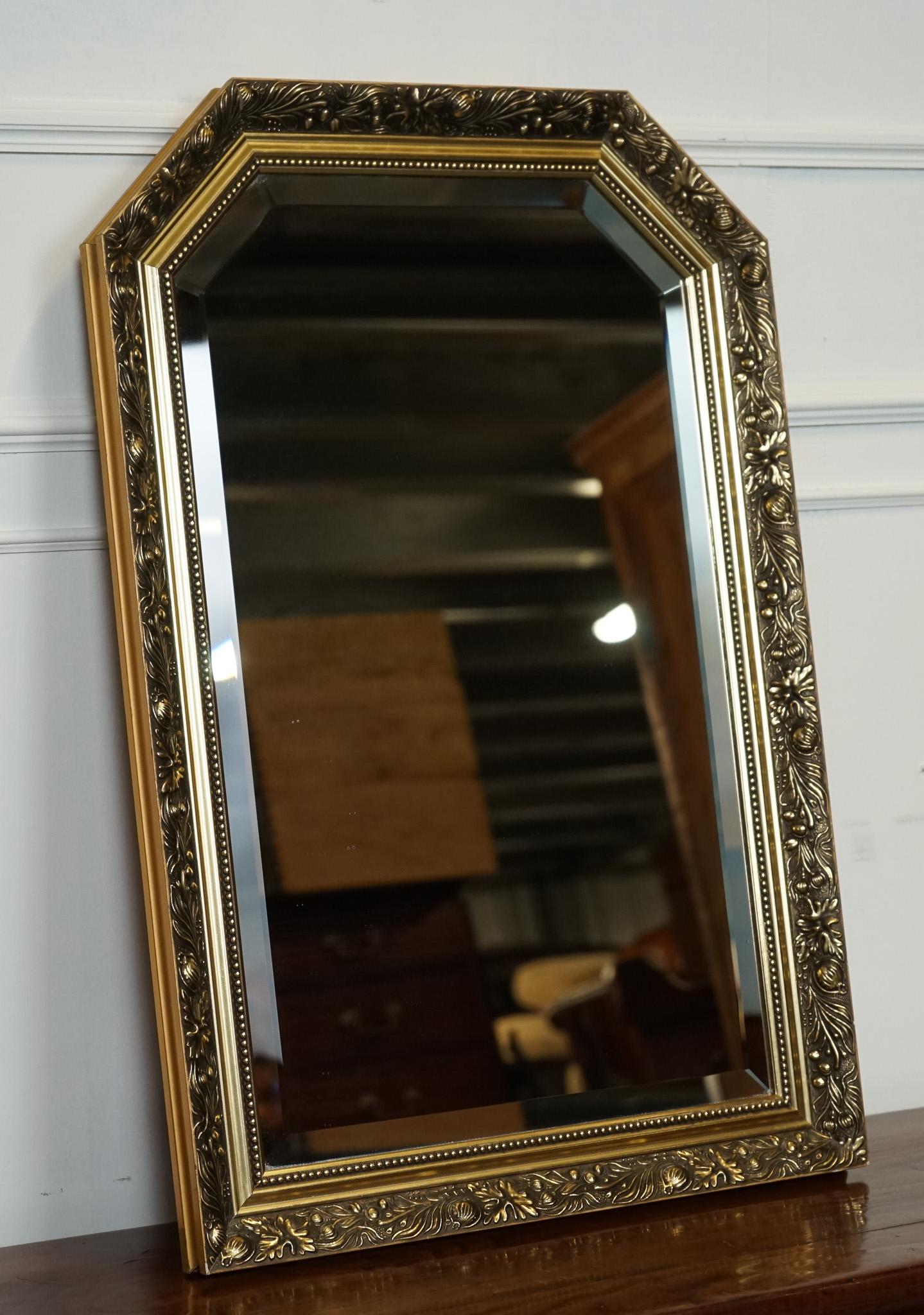 
We are delighted to offer for sale this Vintage Gold Ornate Bevelled Mirror.

Please carefully examine the pictures to see the condition before purchasing, as they form part of the description. If you have any questions, please message us.
