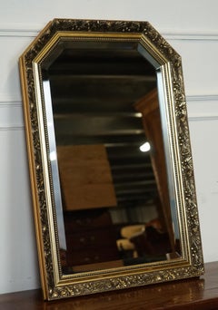 VINTAGE GOLDORNATE WALL MIRROR LOVELY CARved DETAILS j1