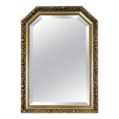 VINTAGE GOLD ORNATE WALL MIRROR LOVELY CARVED DETAILS j1
