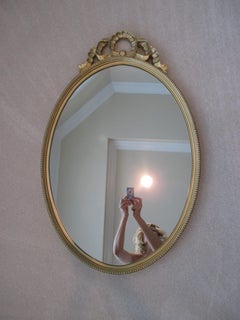 Vintage Gold Oval Mirror