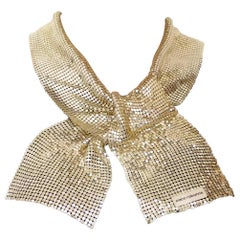 Vintage Gold PACO RABANNE Disco Mesh Scarf