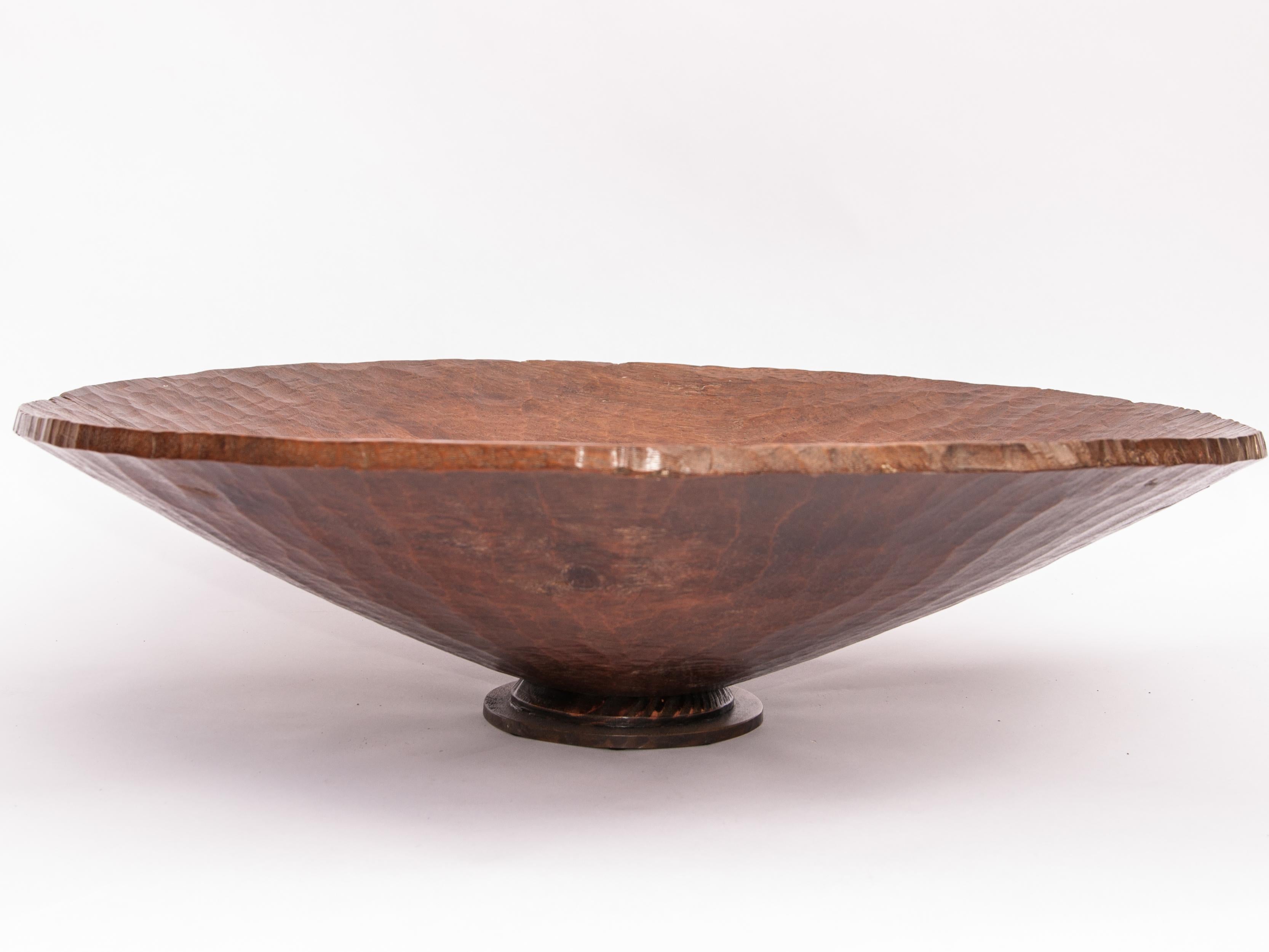 Hand-Crafted Vintage Gold Panning Tray / Bowl, Footed, NE Thailand, Mid-20th Century