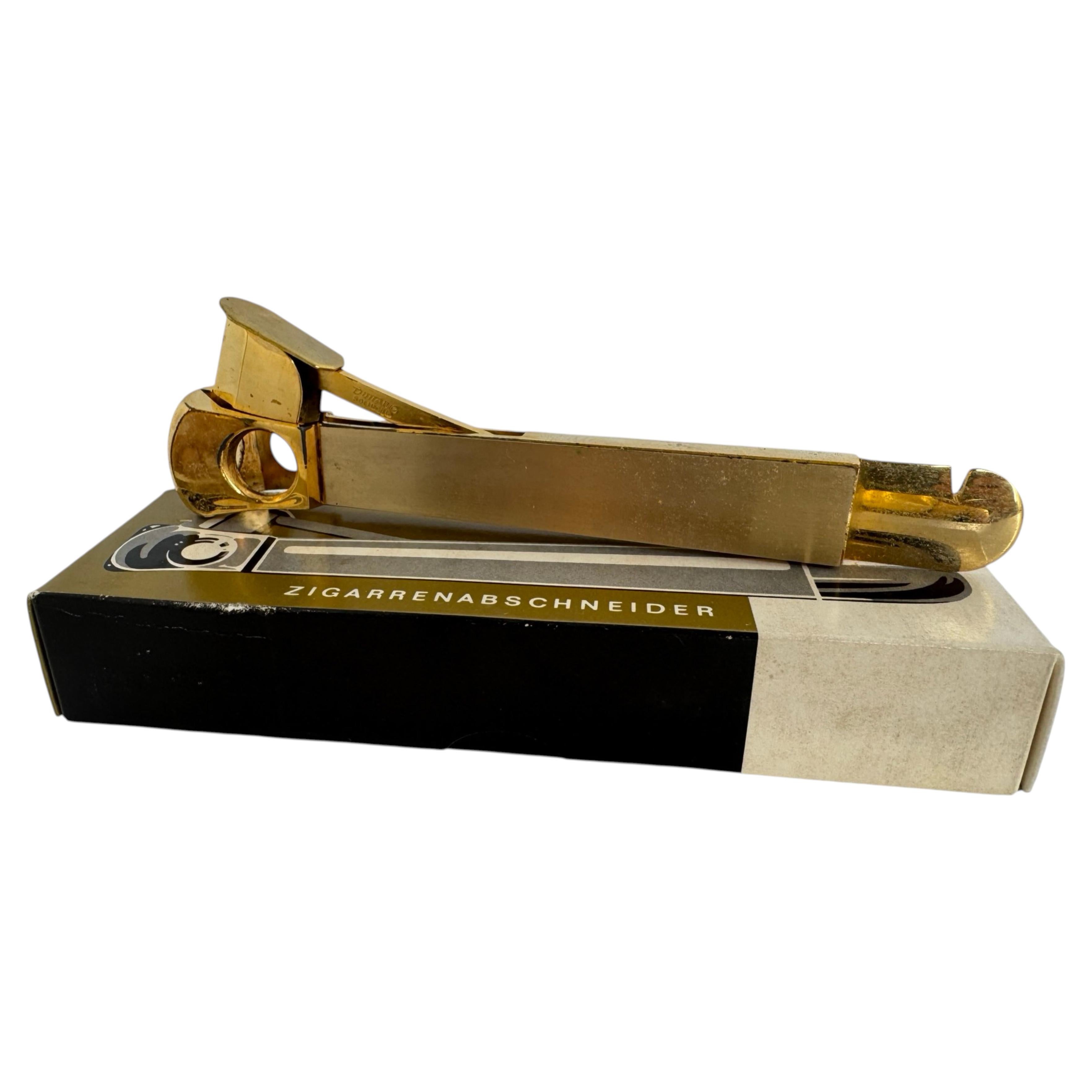 Vintage Gold plate Cigar Cutter by Donatus, Western Germany 1960s