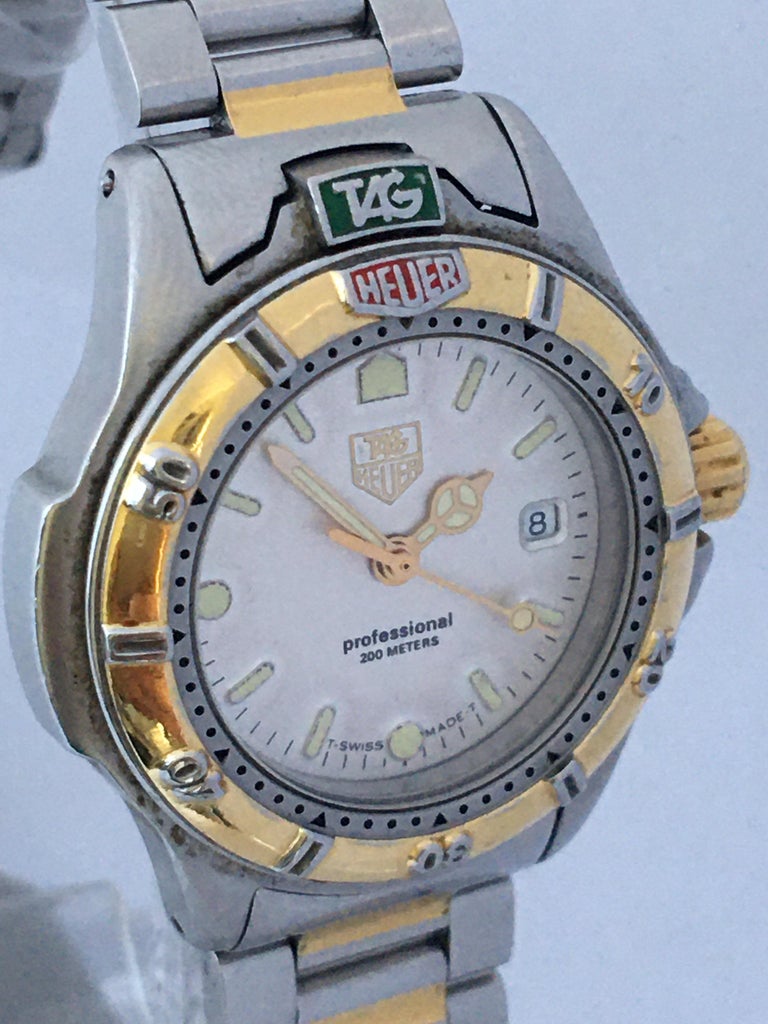 Vintage Gold Plate and Stainless Steel TAG Heuer Professional 200 Meters  For Sale at 1stDibs | vintage tag heuer professional 200 meters, tag  professional 200 meters, tag heuer professional 200m vintage
