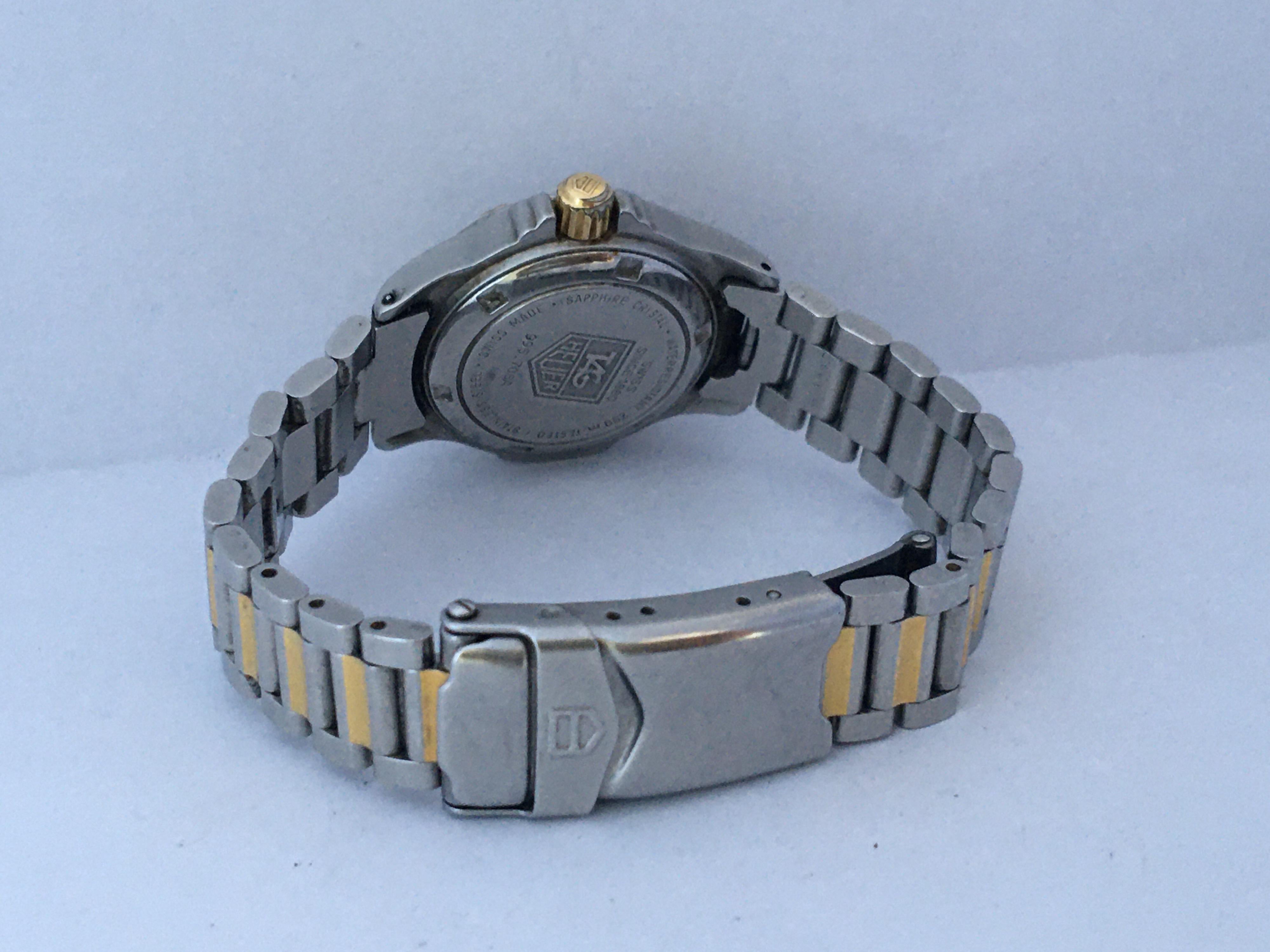 Vintage Gold Plate and Stainless Steel TAG Heuer Professional 200 Meters For Sale 1