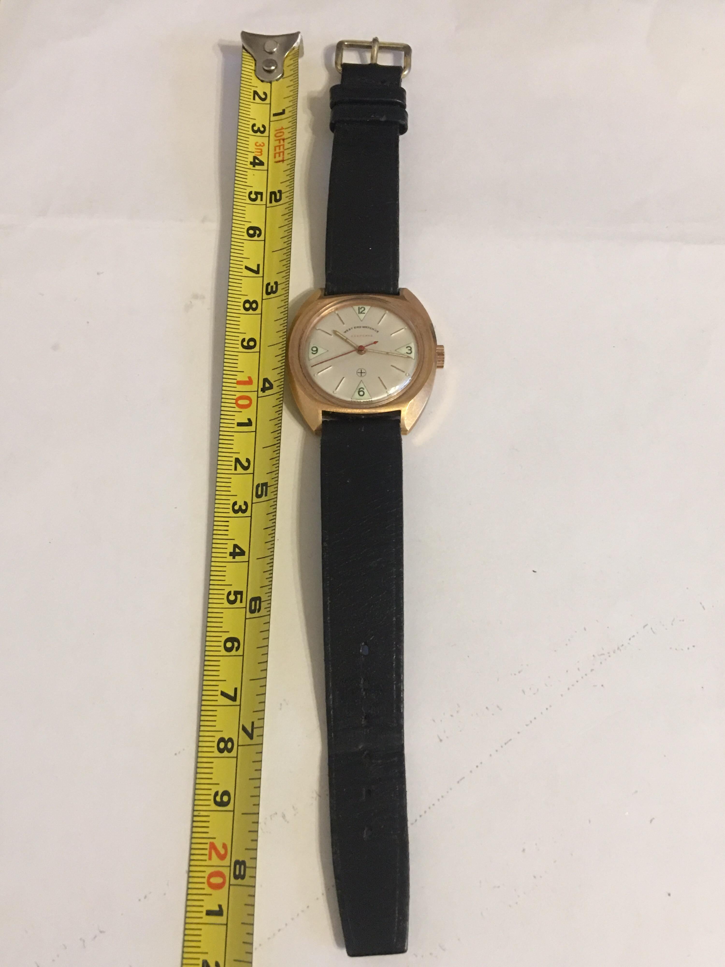 Women's or Men's Vintage Gold-Plated 1970s West End Watch Co. with Swift Seconds