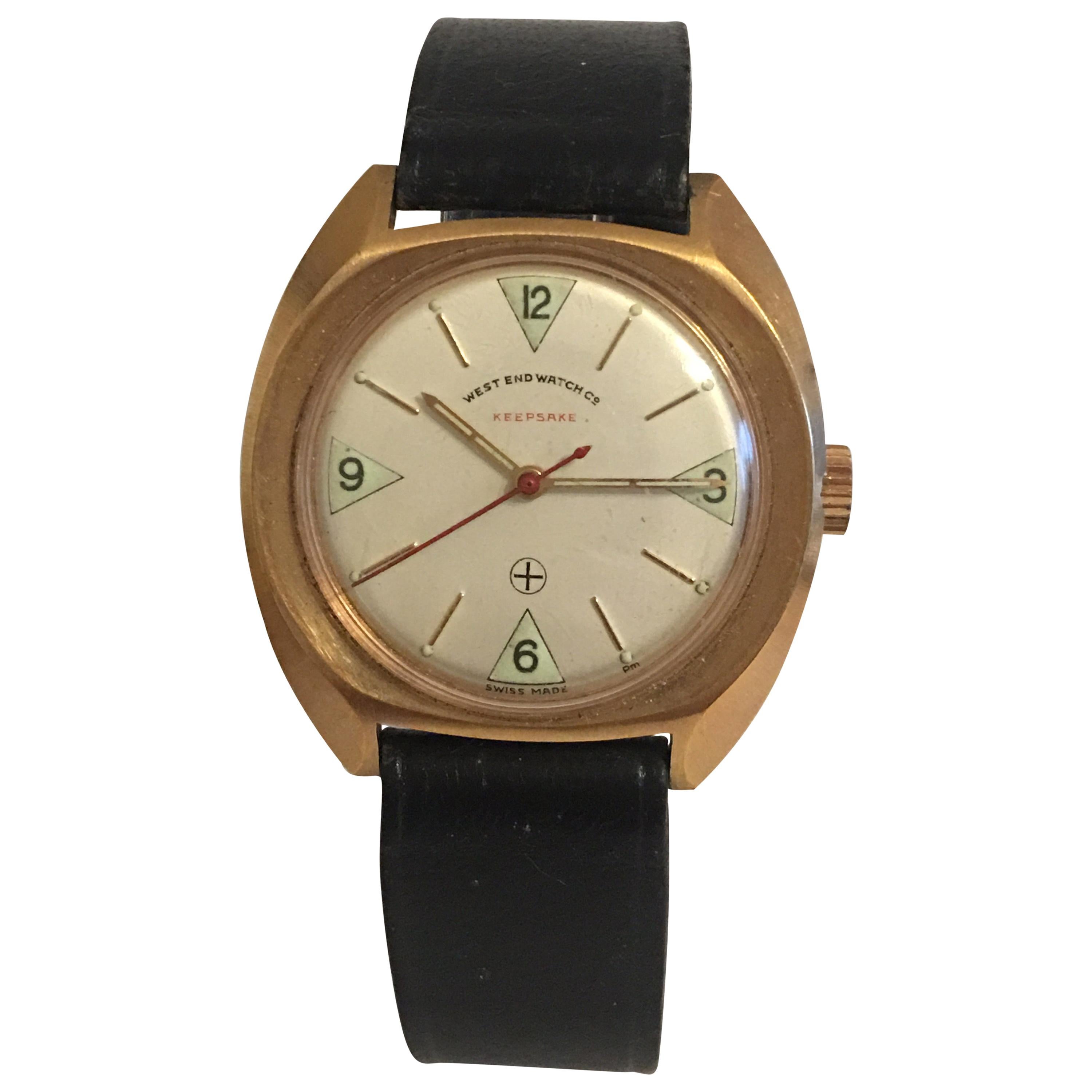 Vintage Gold-Plated 1970s West End Watch Co. with Swift Seconds