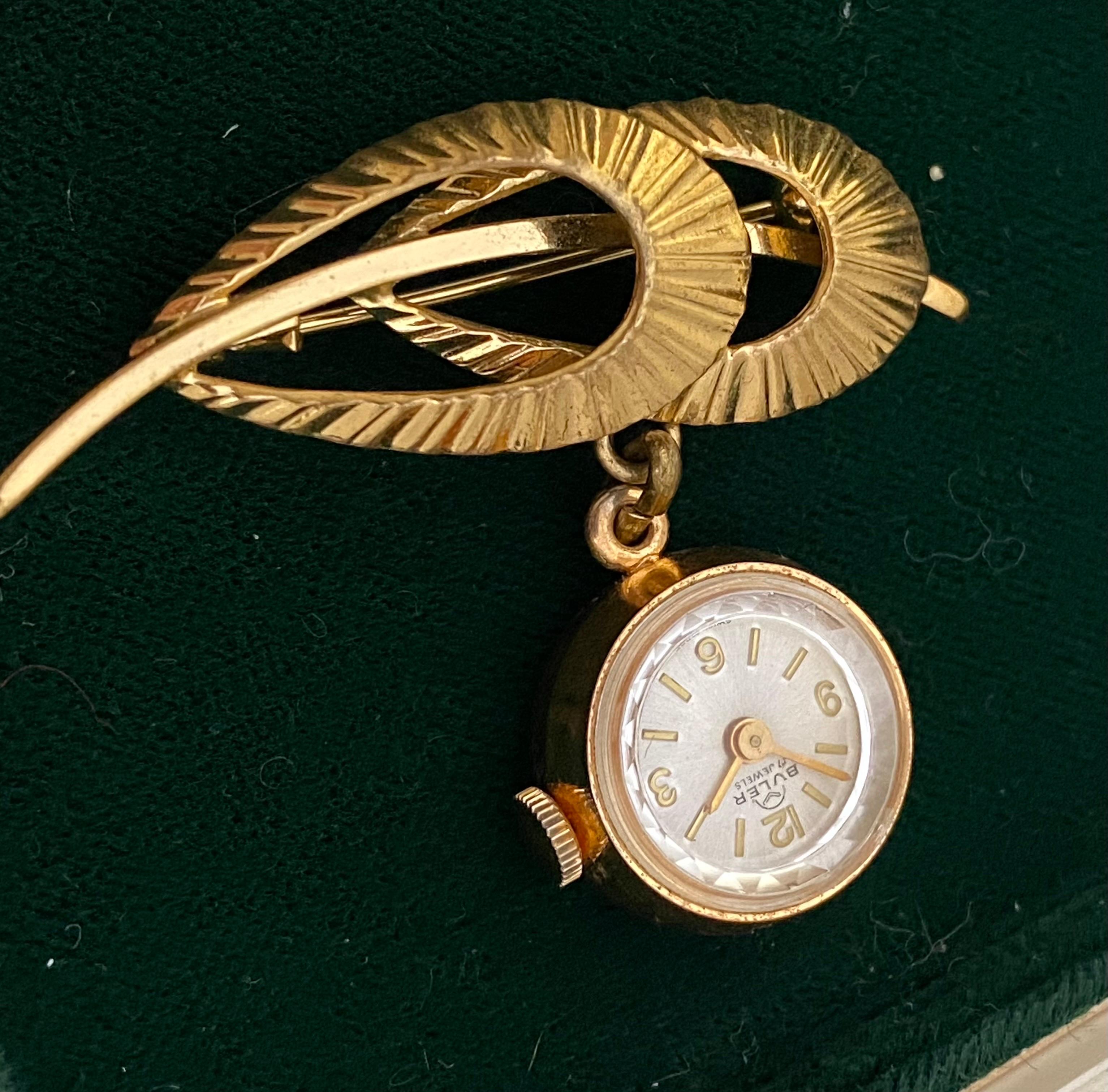 antique watch brooch