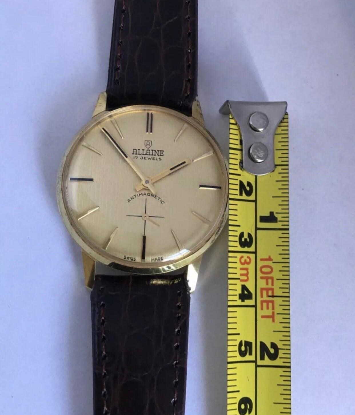 Women's or Men's Vintage Gold-Plated and Stainless Steel Swiss Mechanical Watch