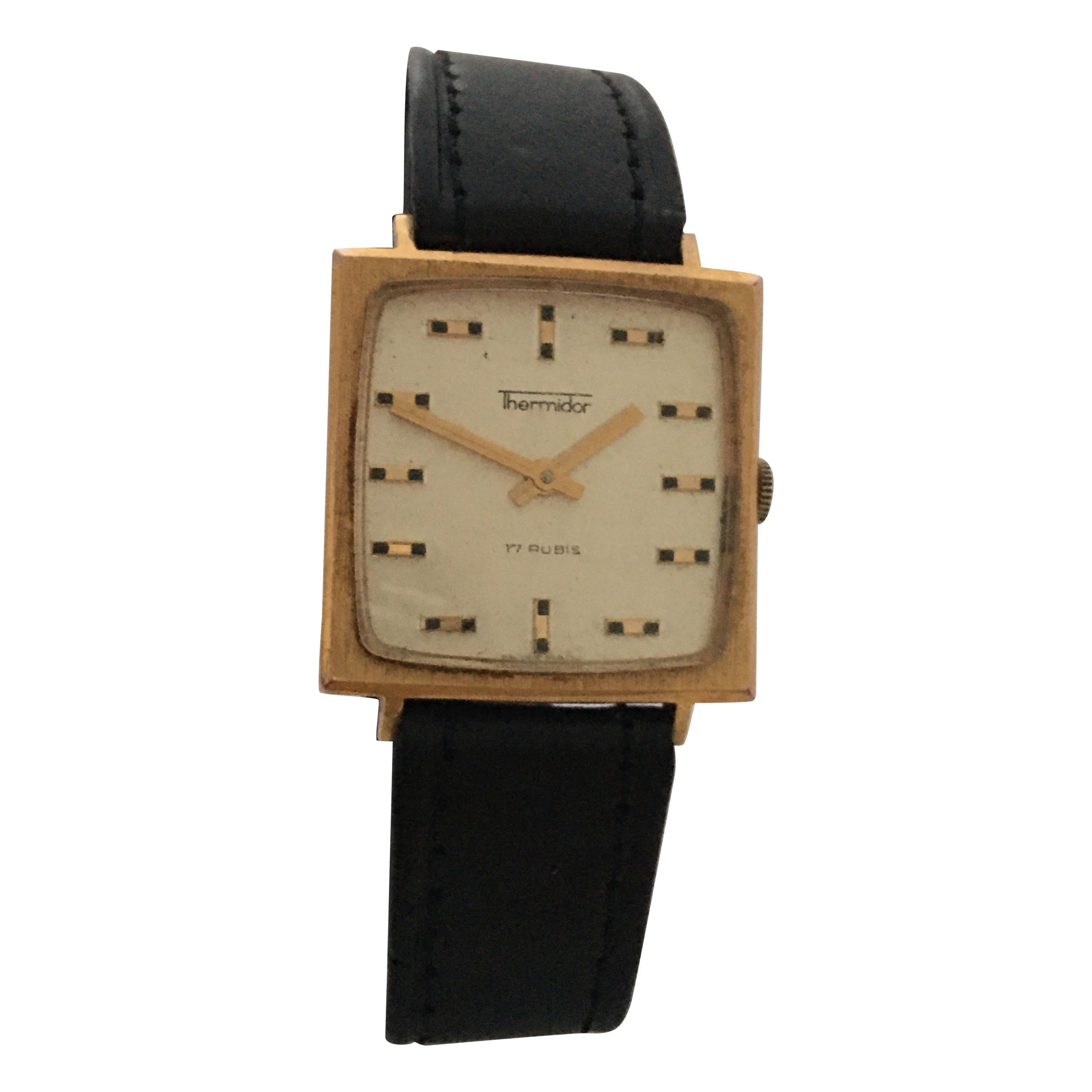 Vintage Gold-Plated and Steel Swiss Mechanical Watch