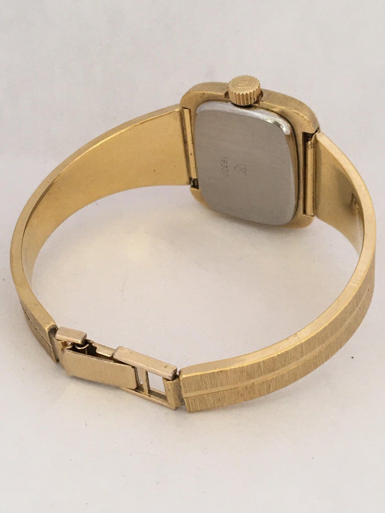 Vintage GoldPlated Bangle Mechanical Nivada Swiss Ladies Watch at
