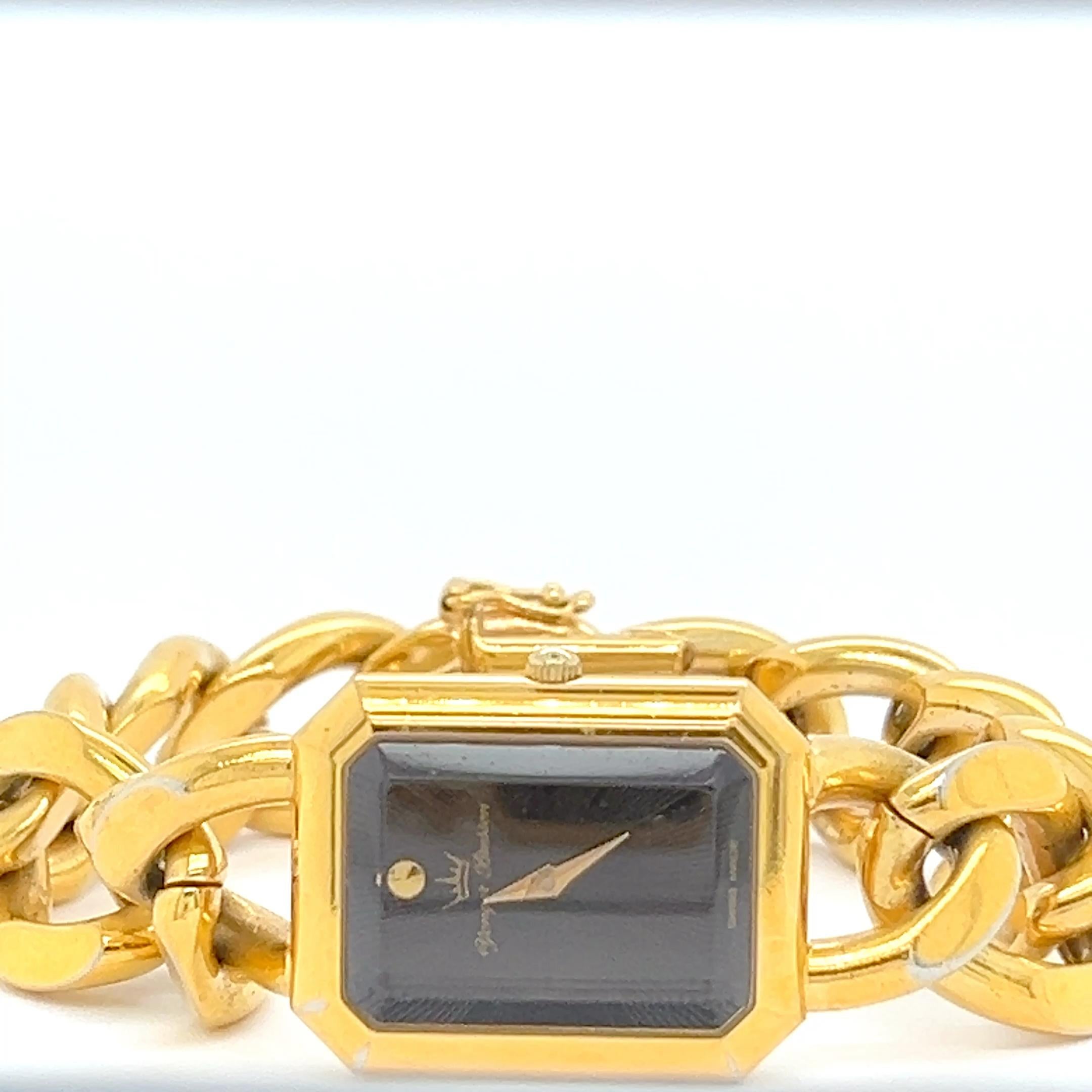 Montre vintage à bracelet plaqué or Yonger & Bresson Pour femmes en vente