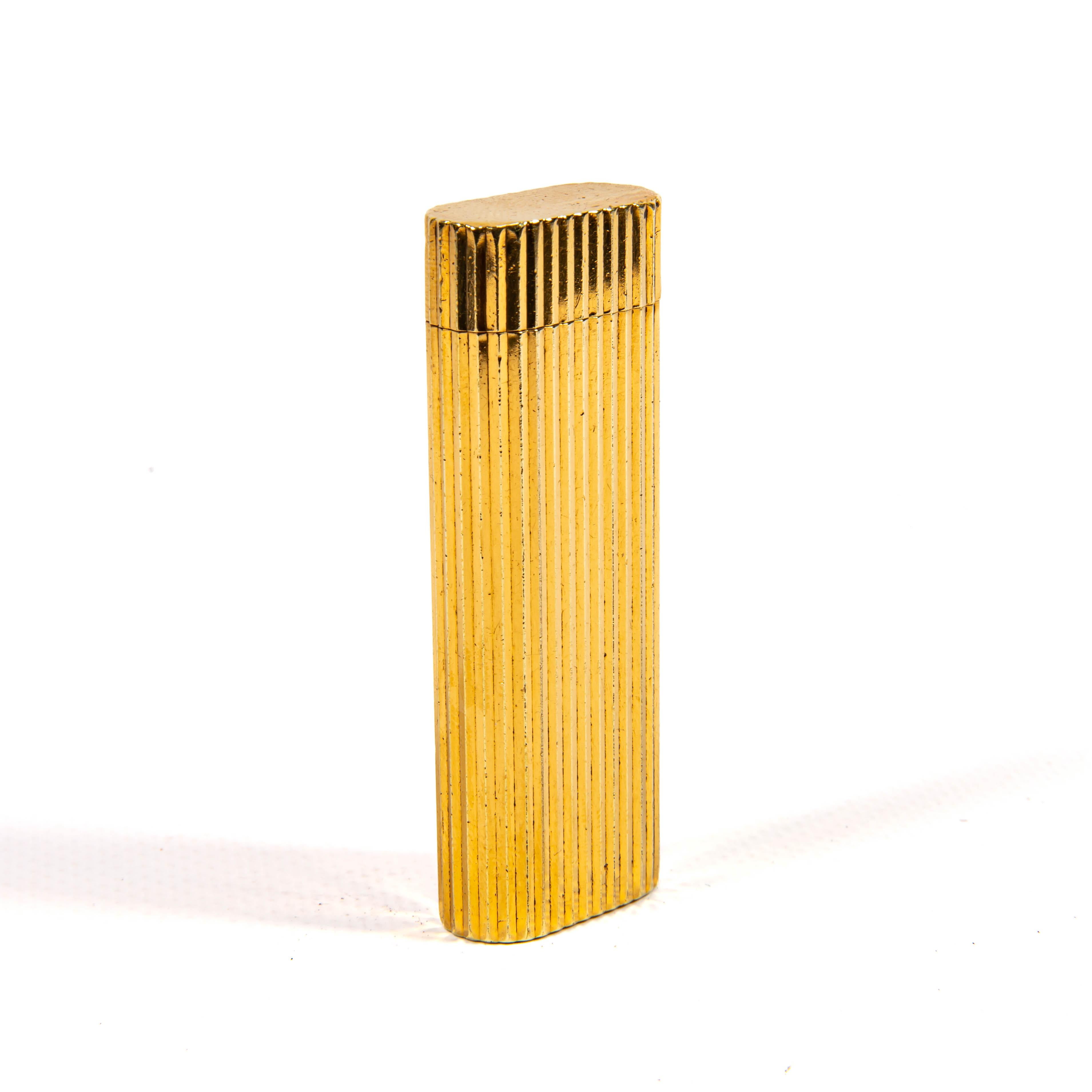 Vintage Plaqué Or CARTIER Les Must Briquet 1970 en vente 1