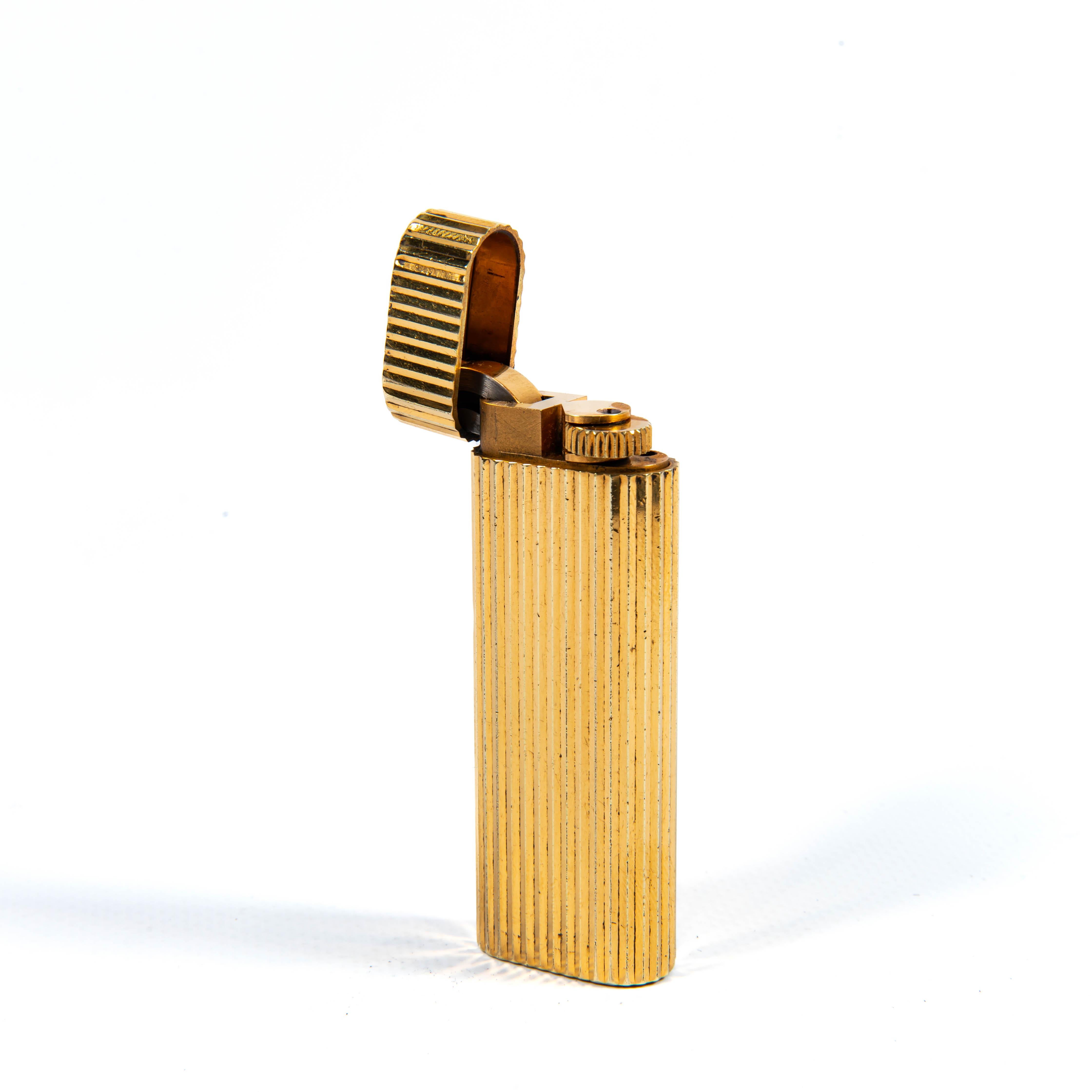 Vintage Plaqué Or CARTIER Les Must Briquet 1970 en vente 2
