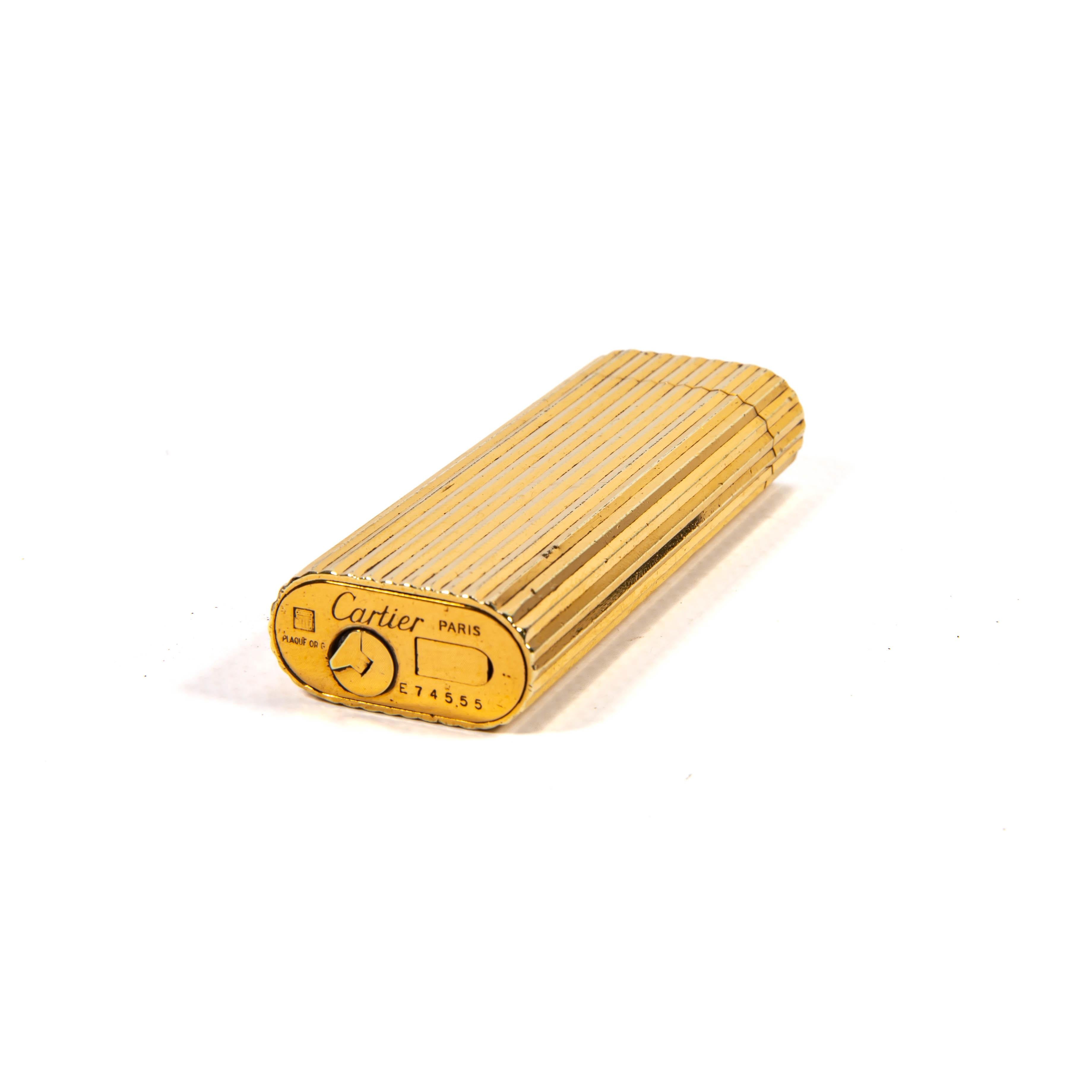 Vintage Plaqué Or CARTIER Les Must Briquet 1970 en vente 4